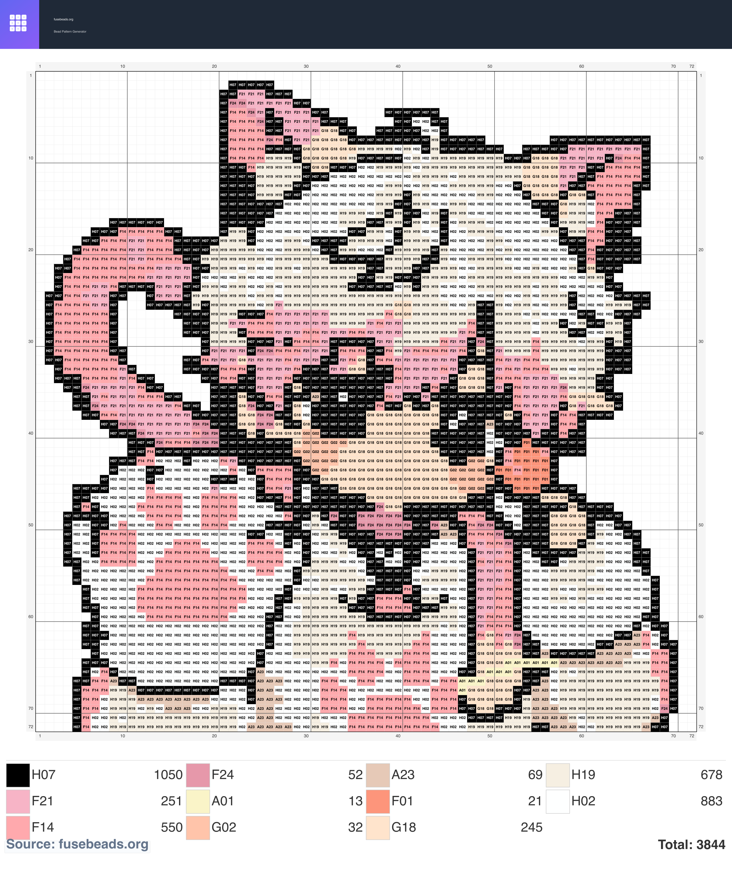 Kawaii #1674 perler beads pattern