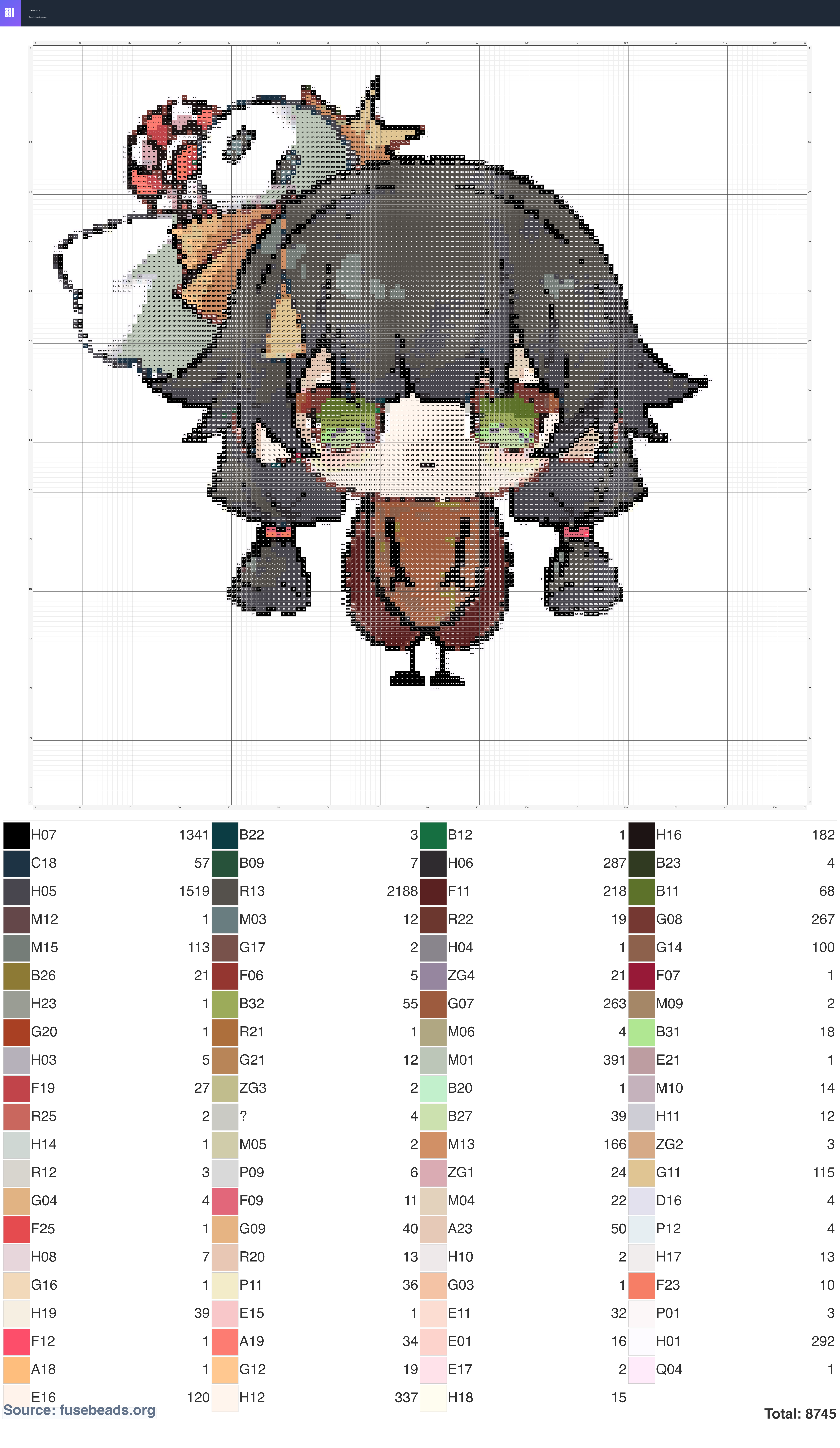 Kawaii #1679 perler beads pattern