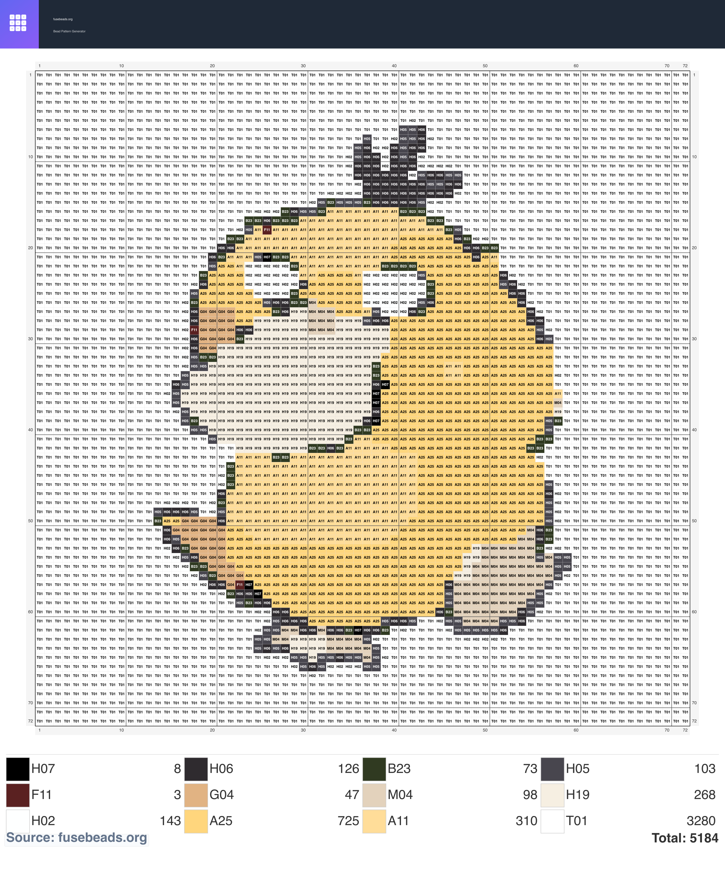 Silly Duck perler beads pattern