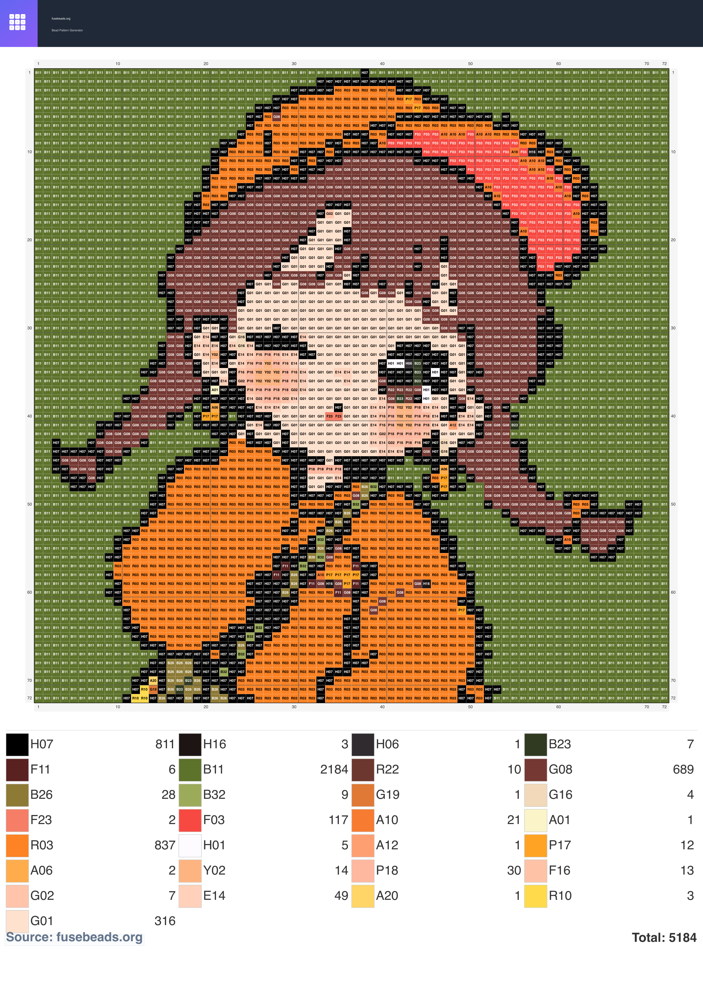 Little Girl perler beads pattern