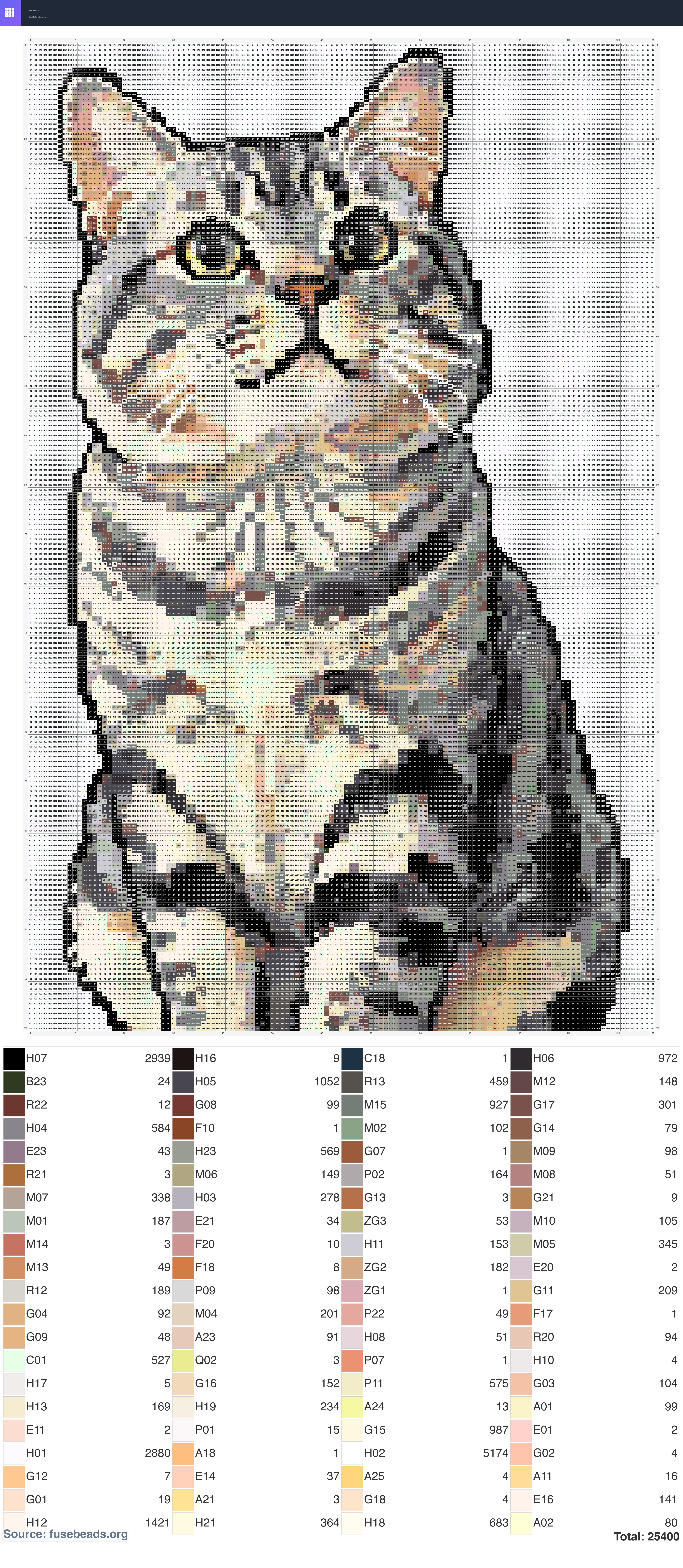 Kawaii #1774 perler beads pattern