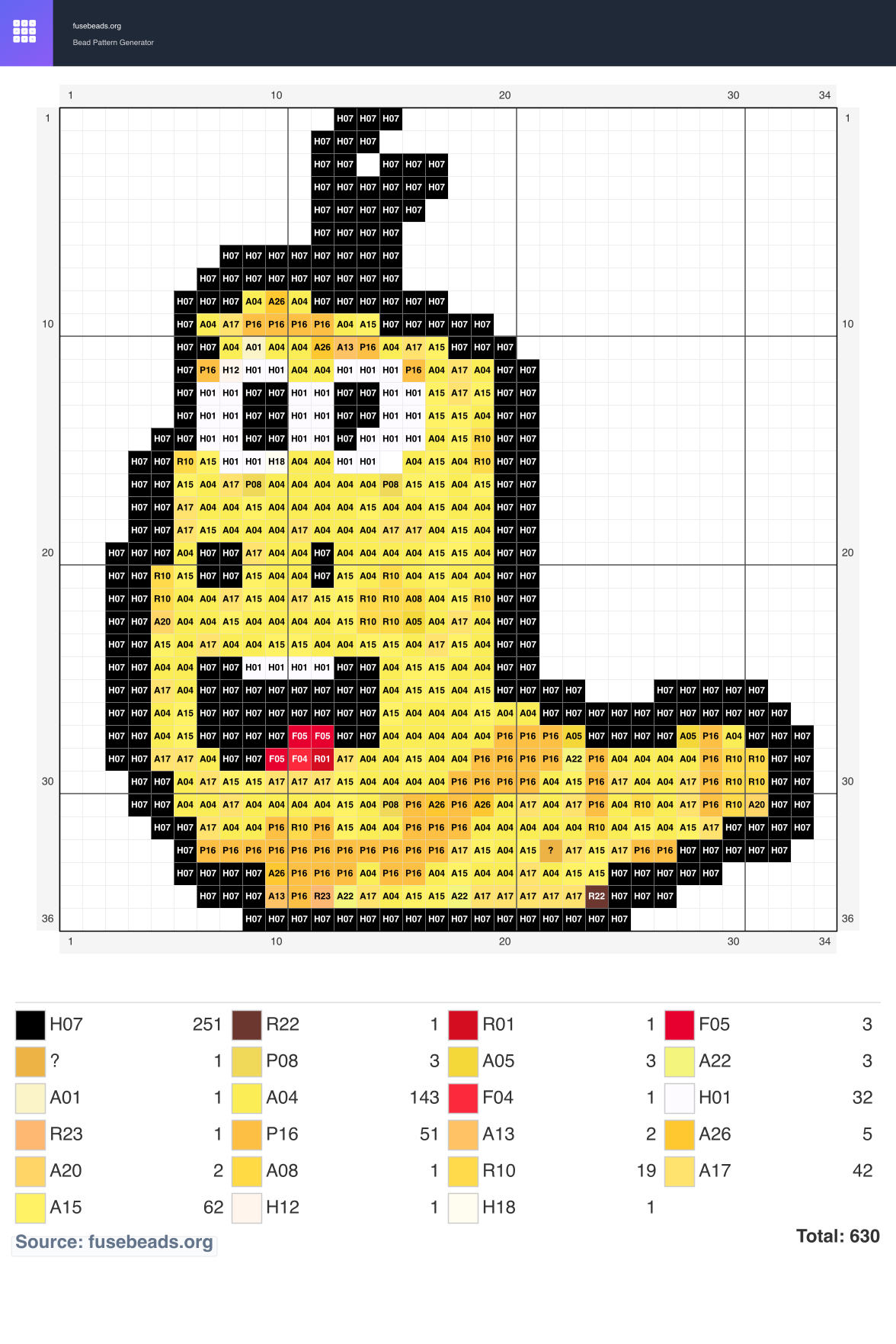 Kawaii #1798 perler beads pattern