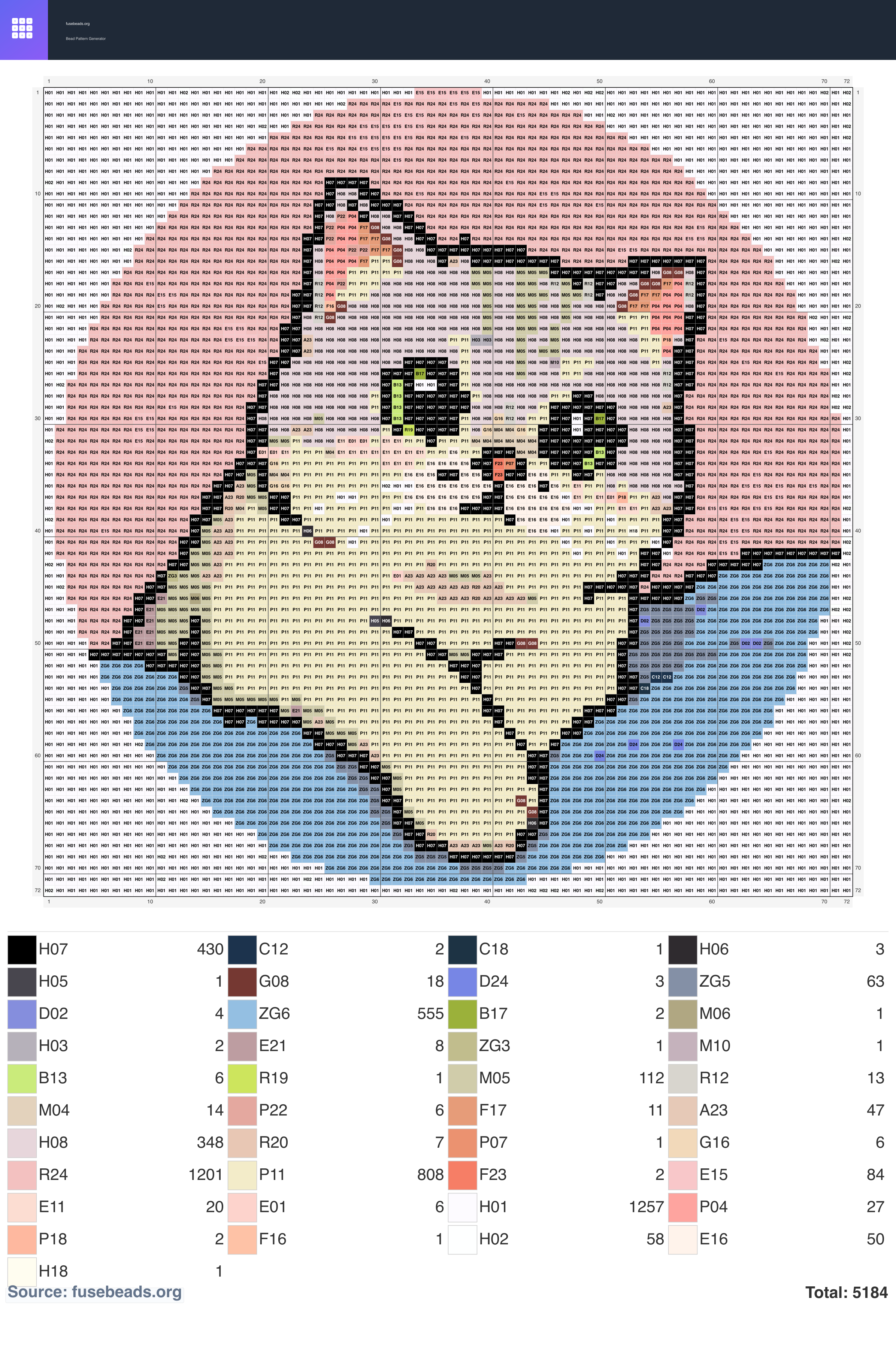 Cat perler beads pattern