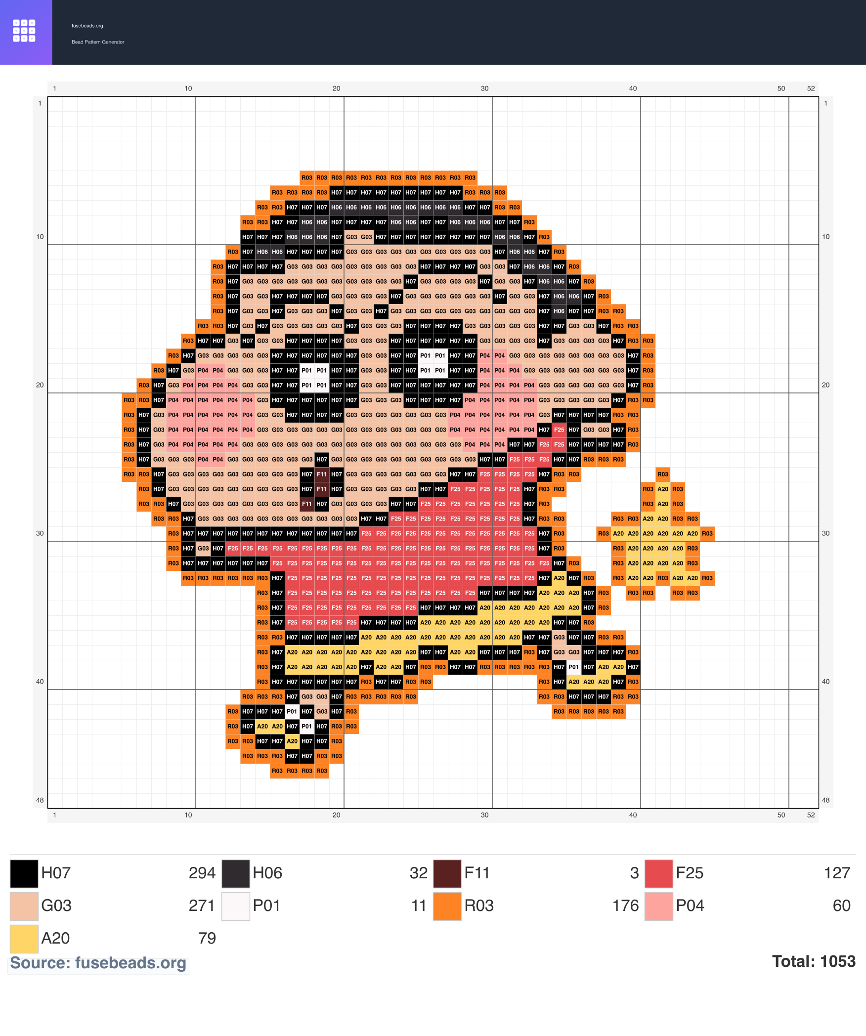 Shin-chan Fridge Magnet perler beads pattern