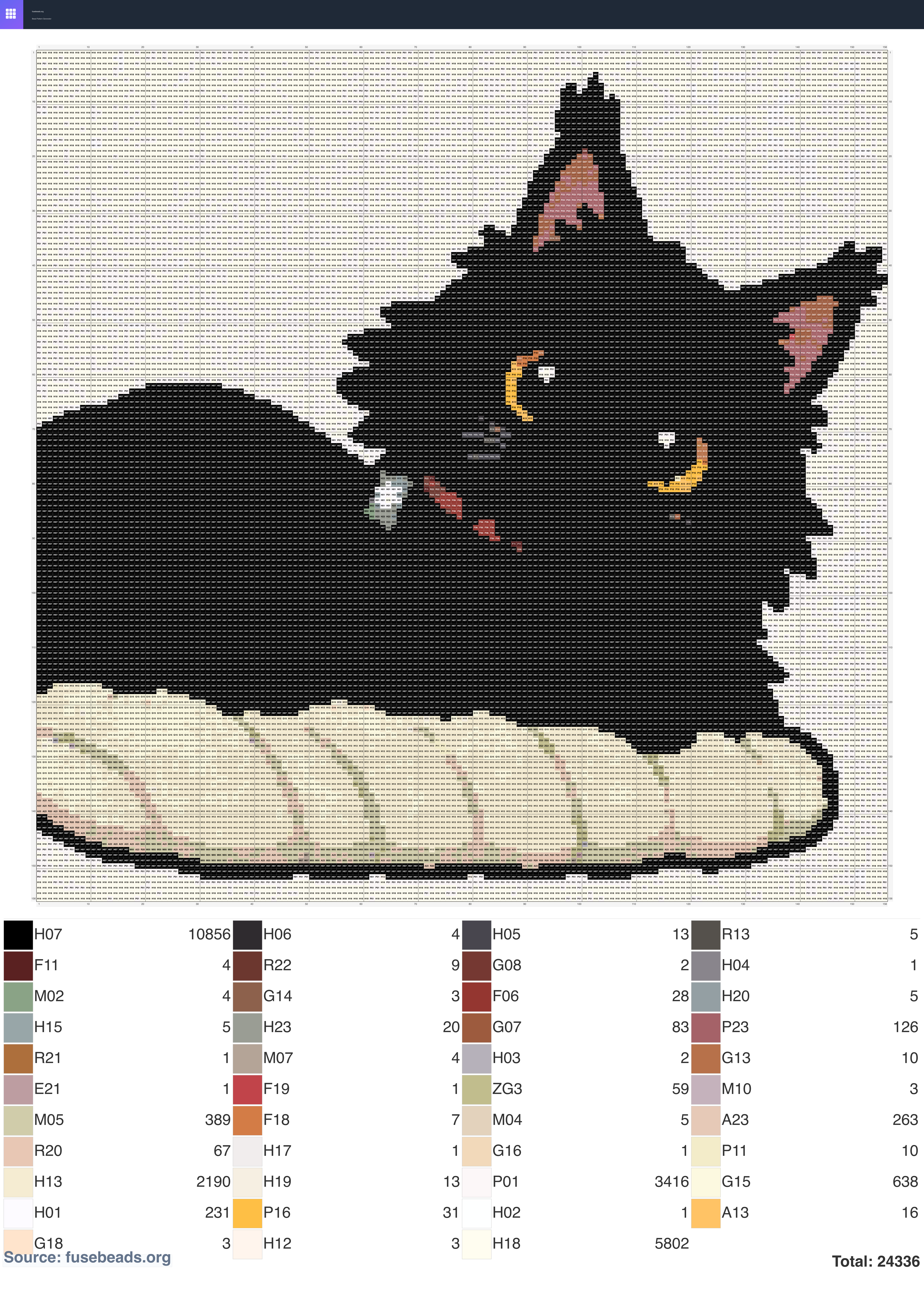 Curious Black Cat perler beads pattern