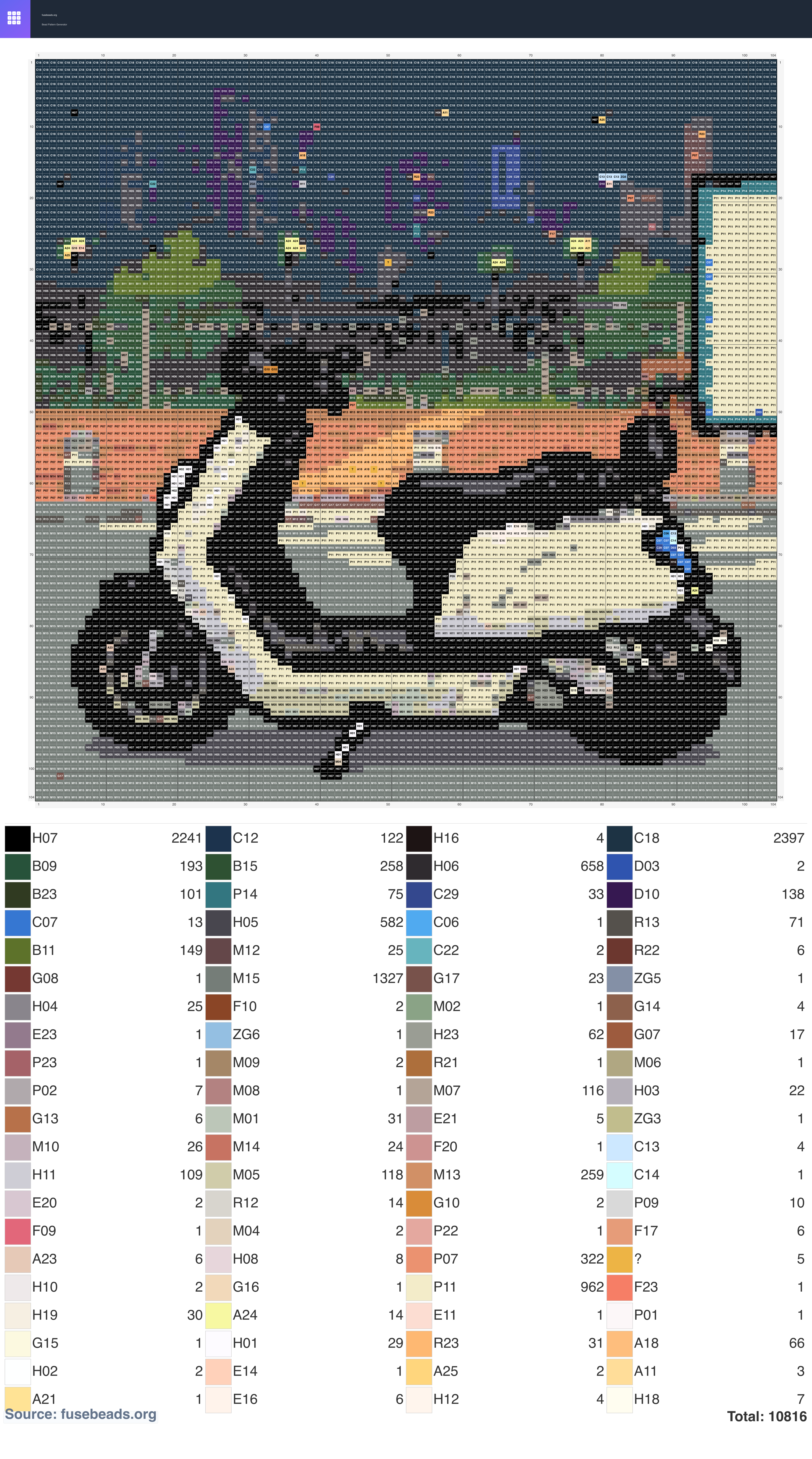Wan La Wan perler beads pattern