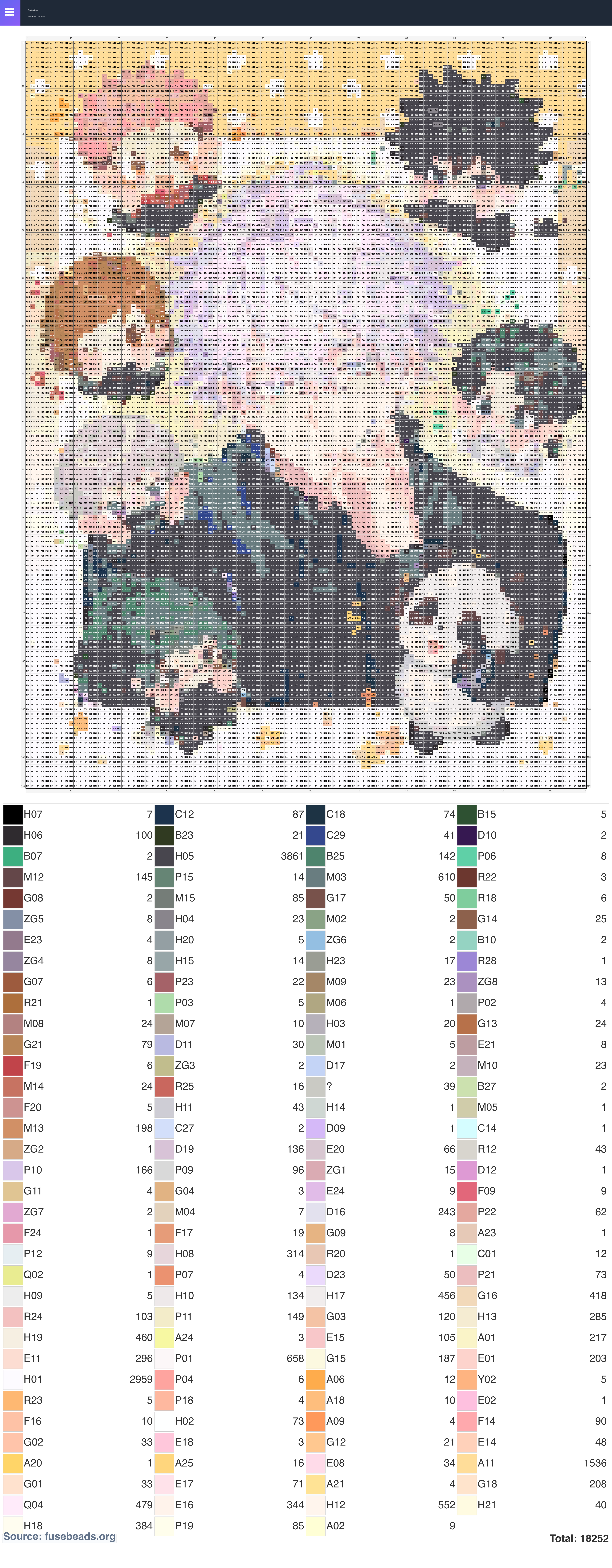 Kawaii #1884 perler beads pattern