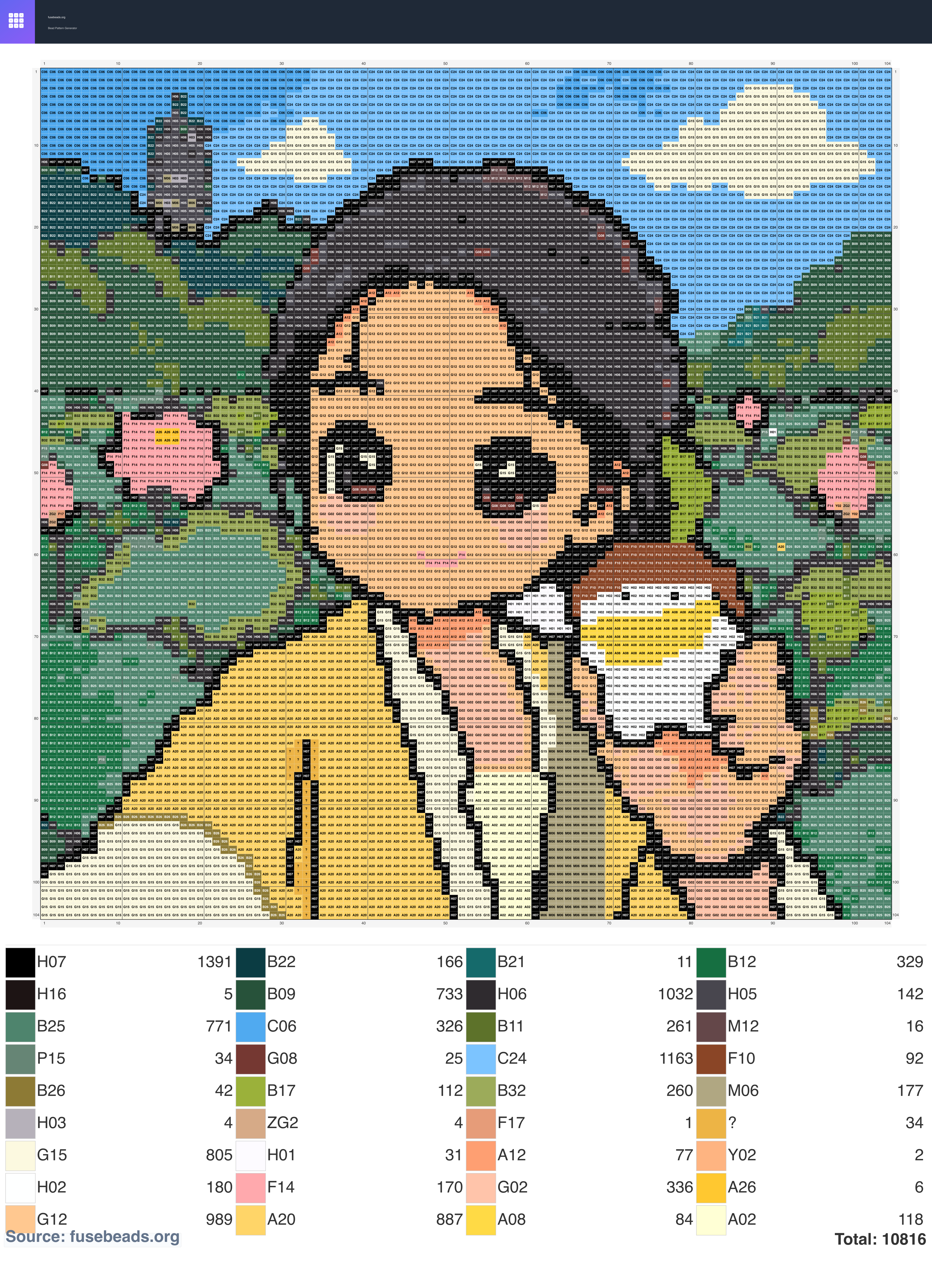 Kawaii #1918 perler beads pattern