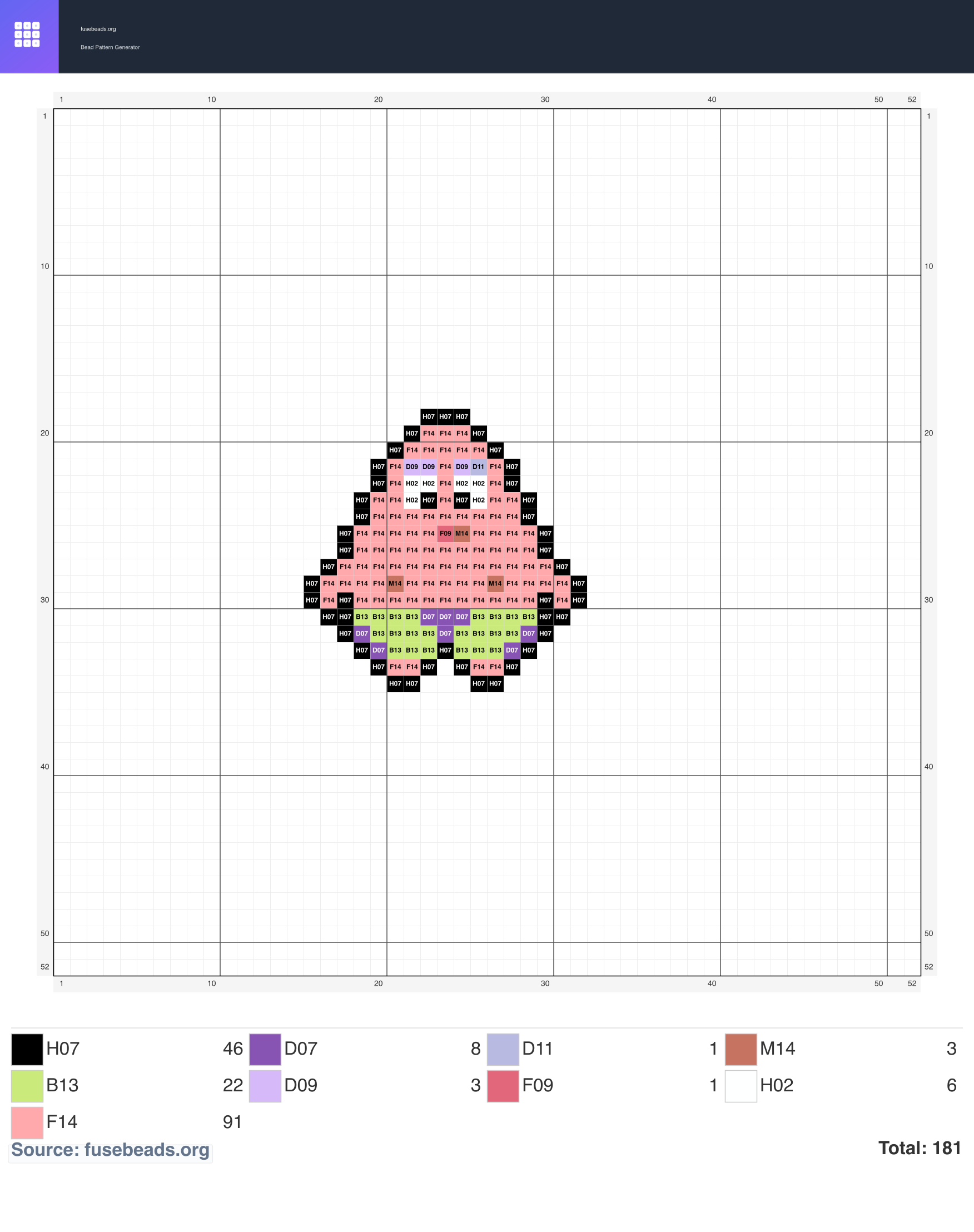 Patrick Star perler beads pattern