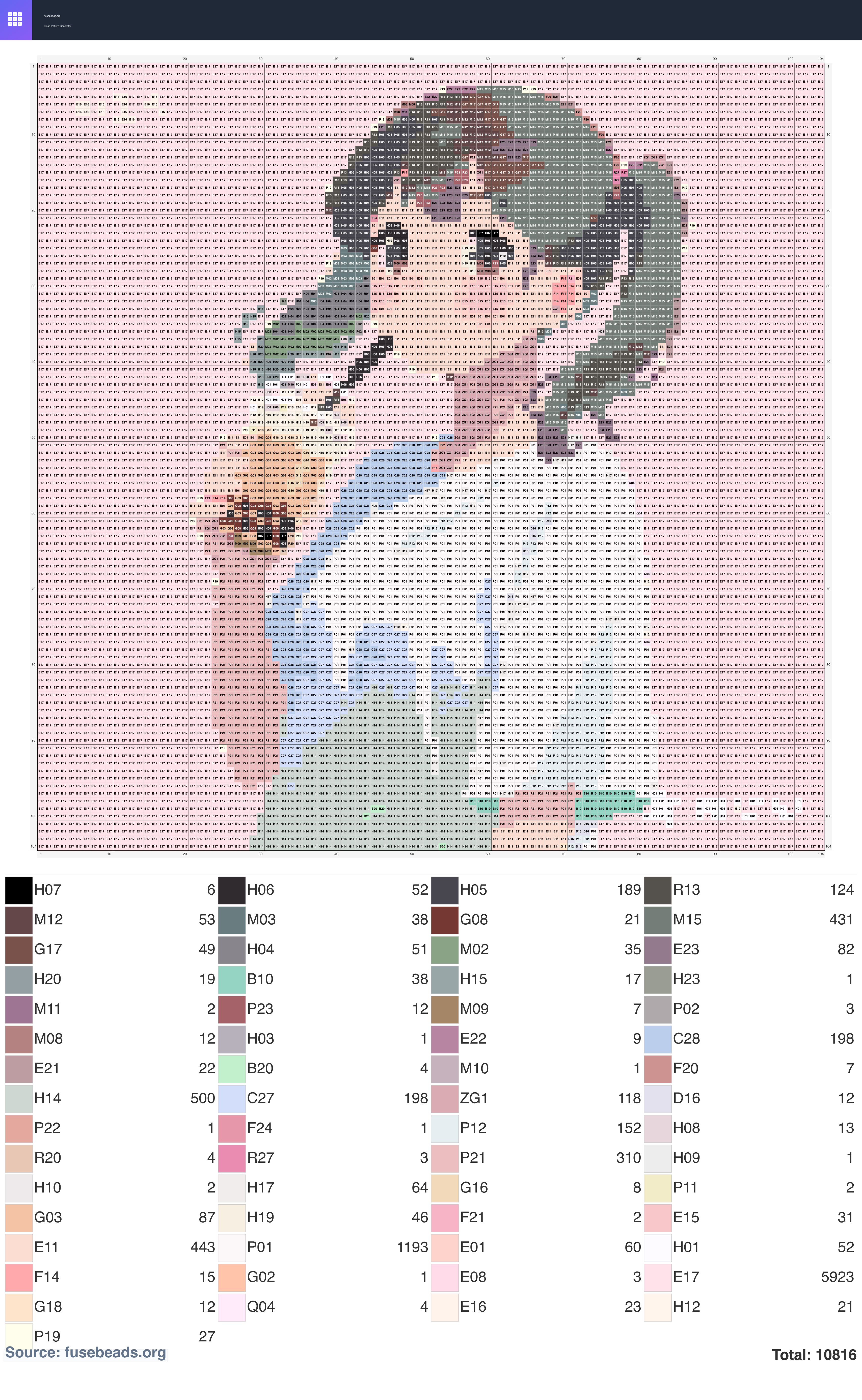 Milk Tea Girl perler beads pattern