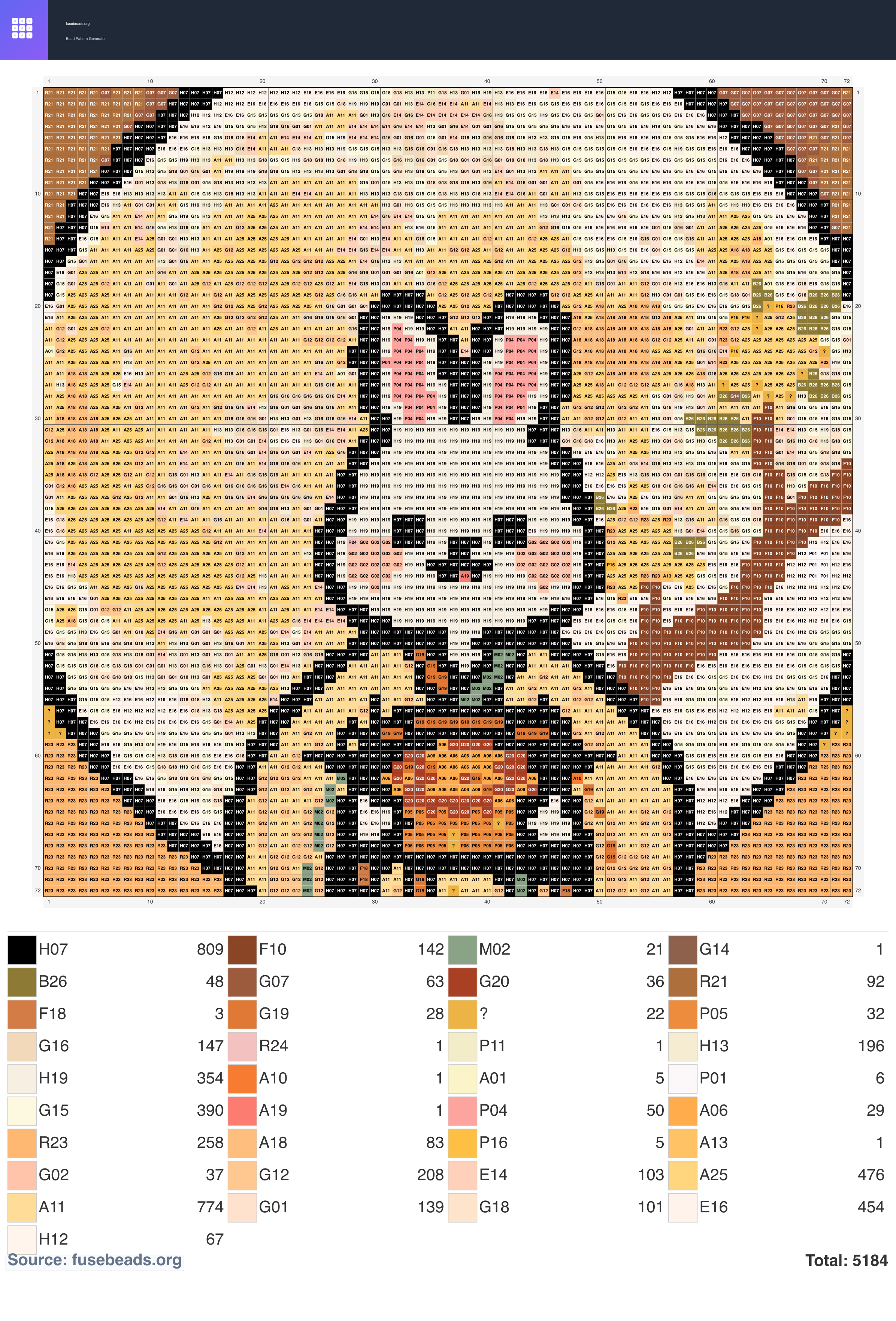Bunny perler beads pattern