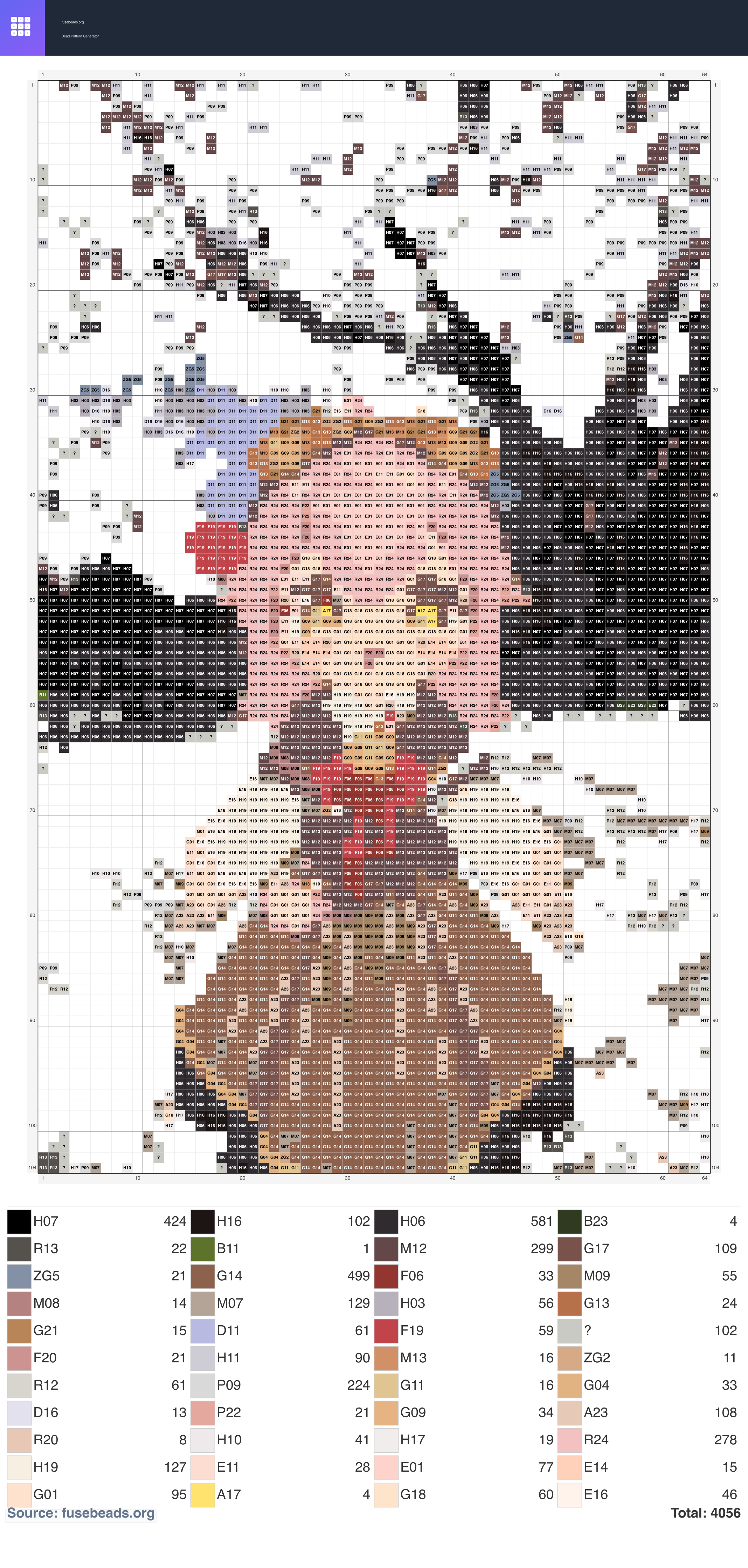 Kawaii #331 perler beads pattern