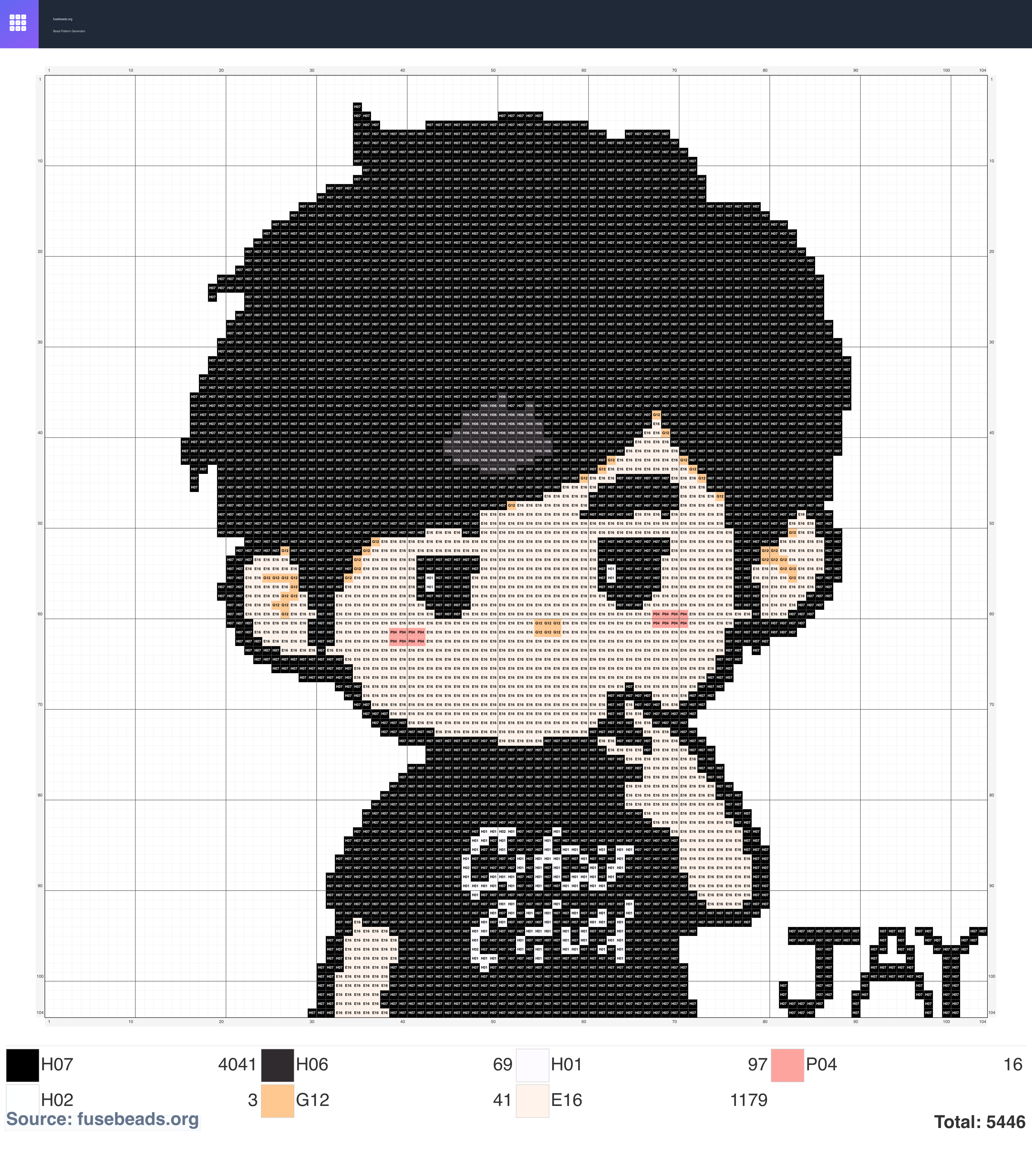 Kawaii #2000 perler beads pattern