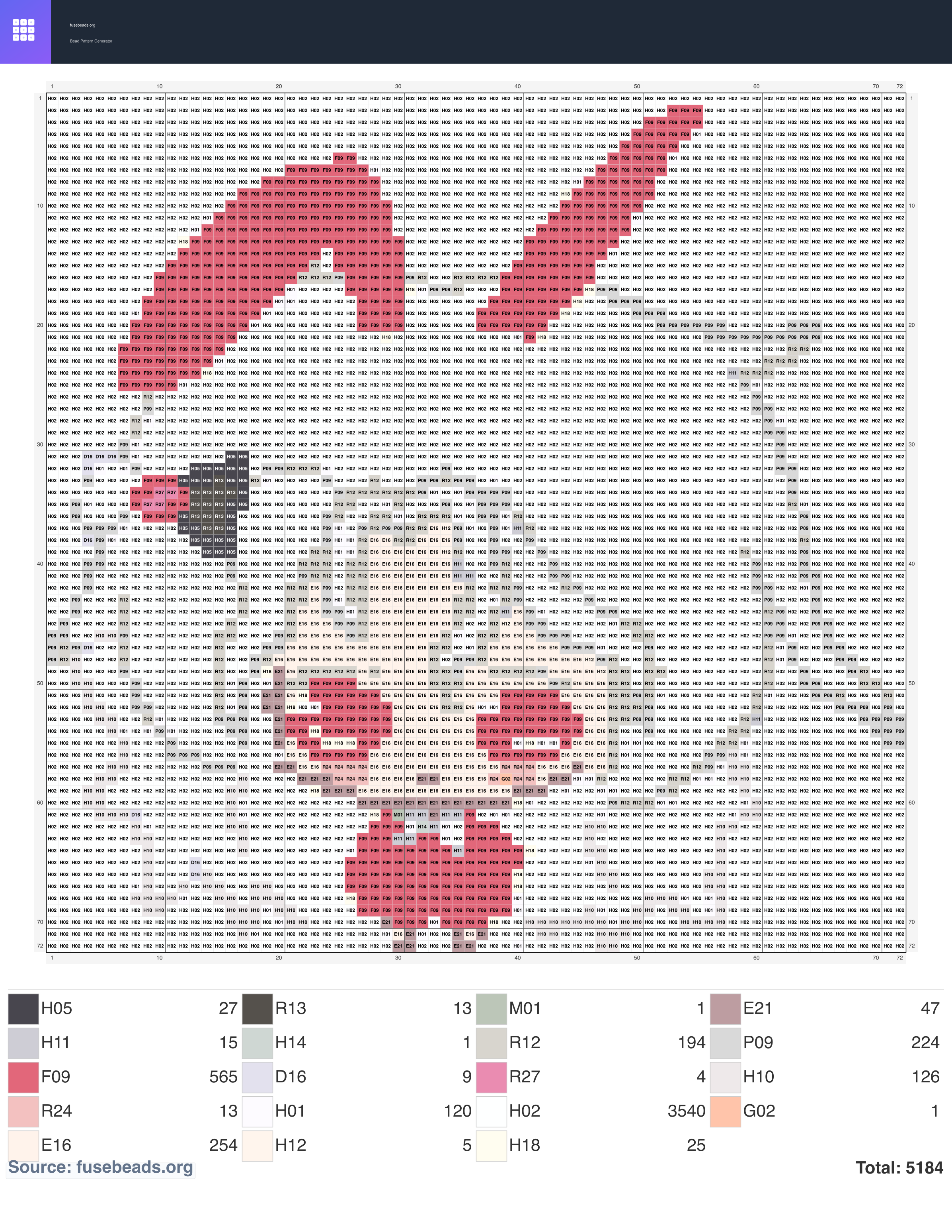 Kawaii #2002 perler beads pattern