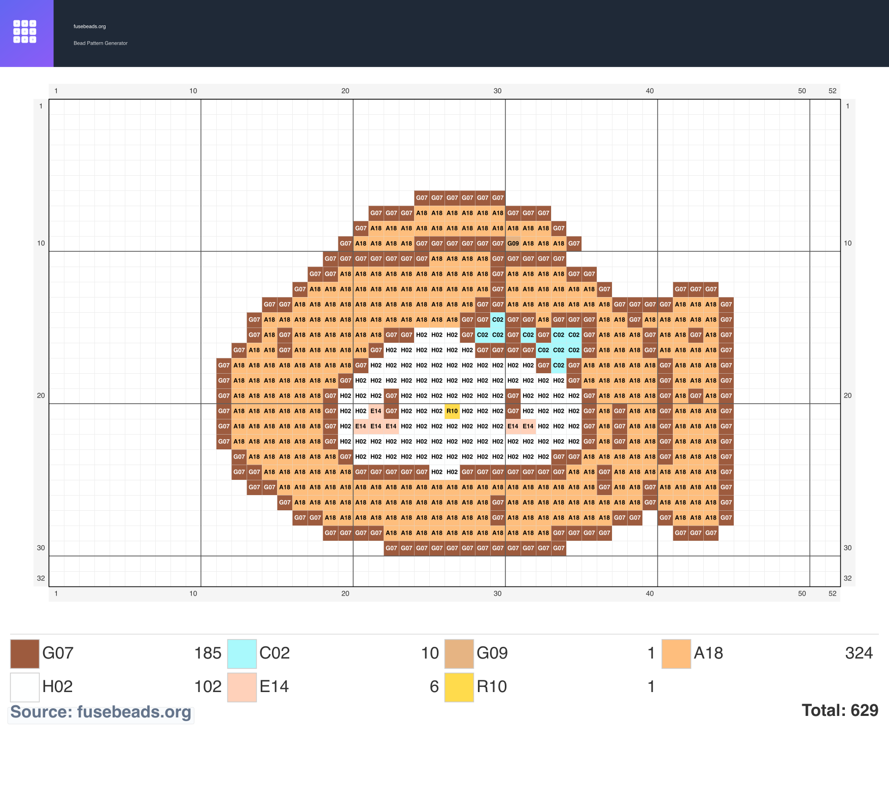 Kawaii #2005 perler beads pattern