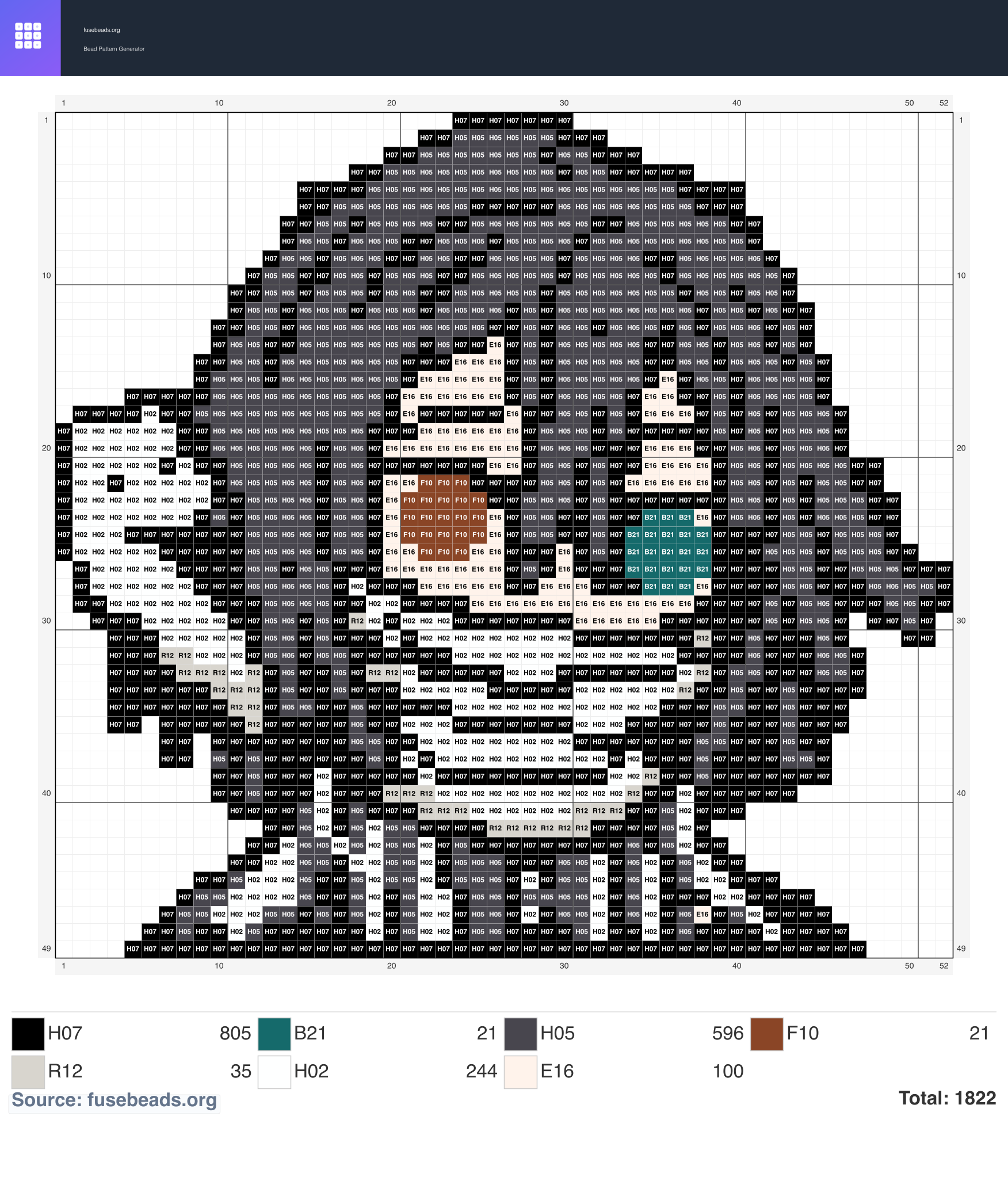 Demon Slayer perler beads pattern