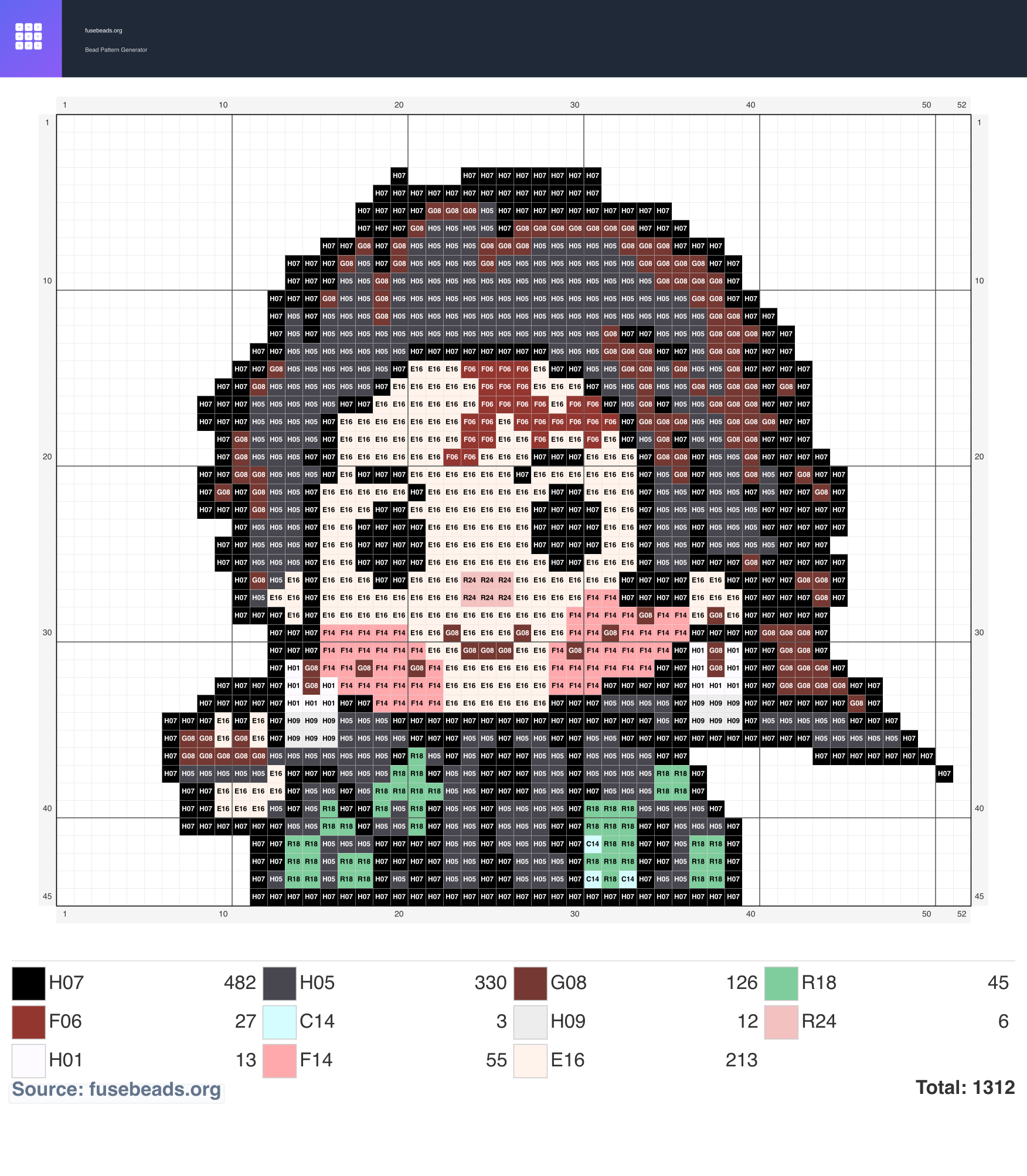 Demon Slayer perler beads pattern