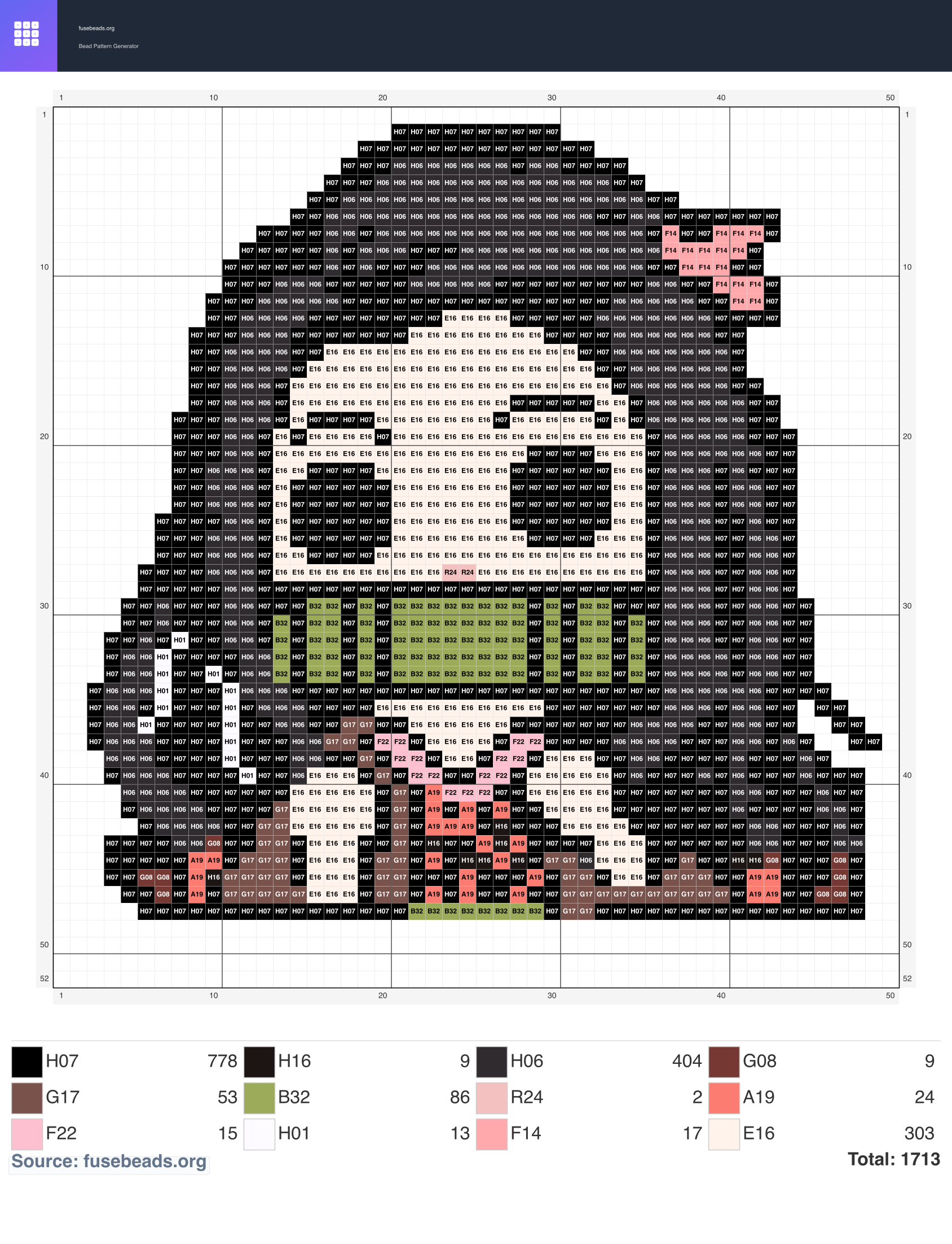 Demon Slayer perler beads pattern