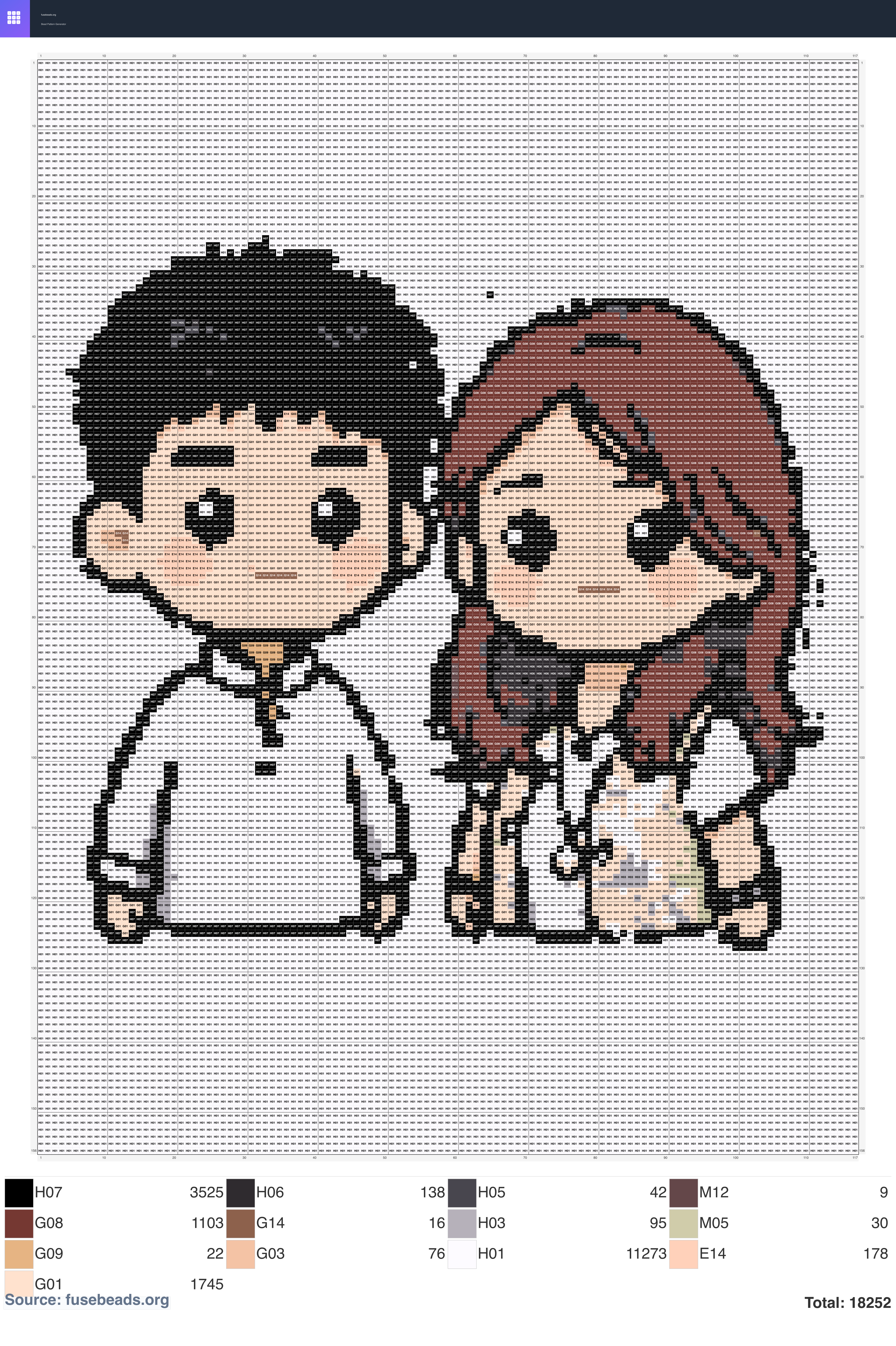 Kawaii #2047 perler beads pattern