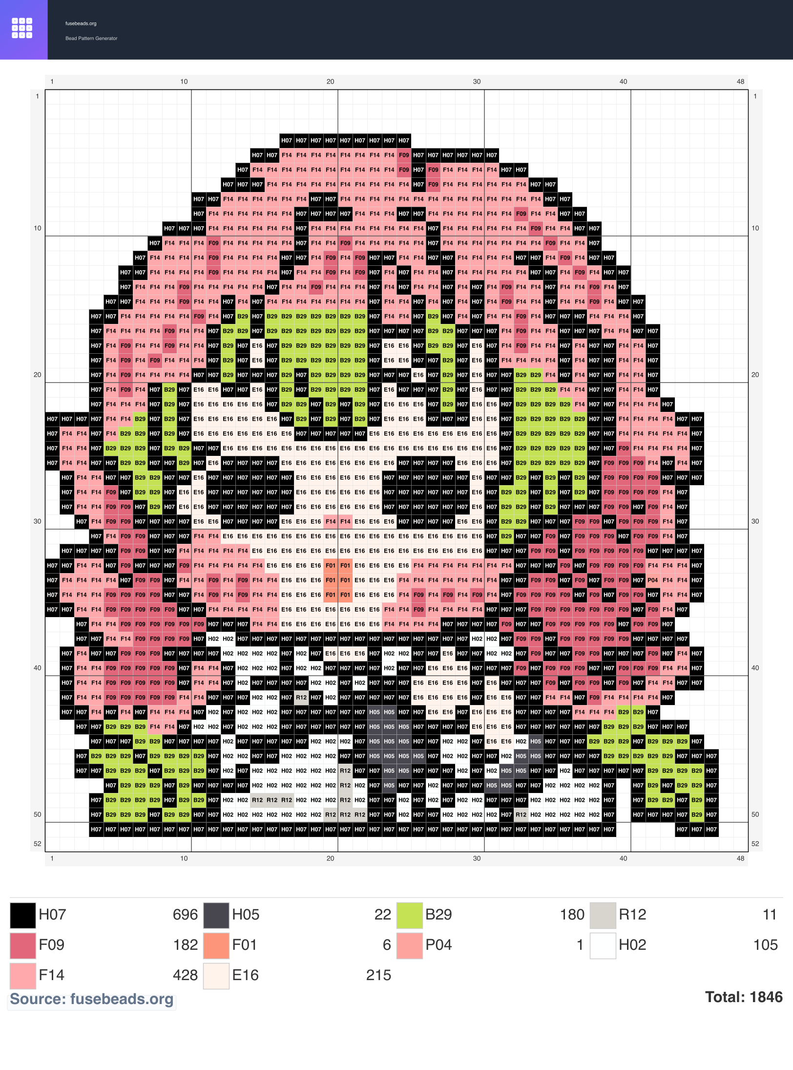 Demon Slayer perler beads pattern