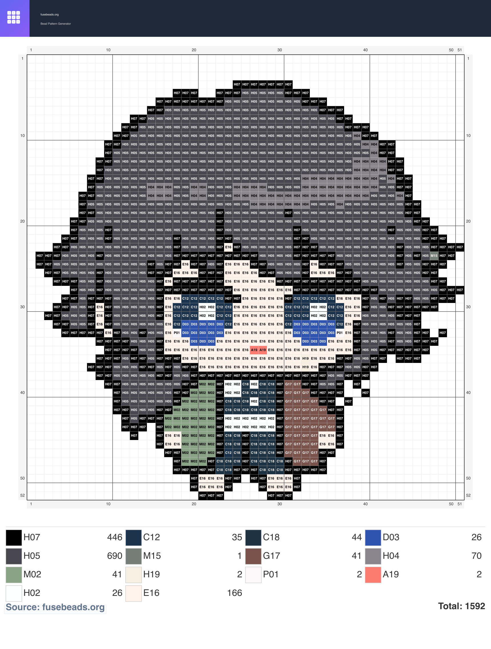 Demon Slayer perler beads pattern