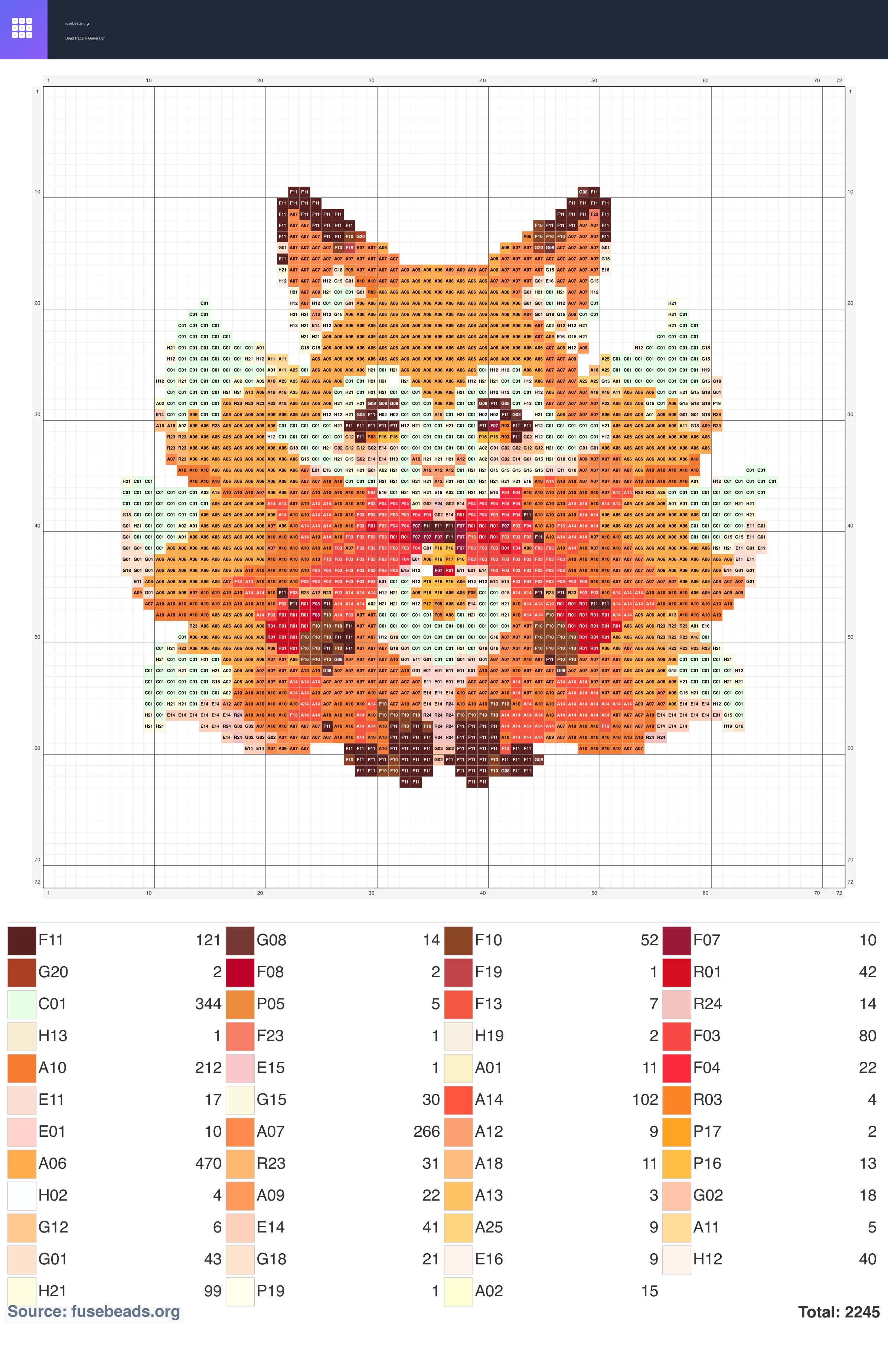 Kawaii #2066 perler beads pattern