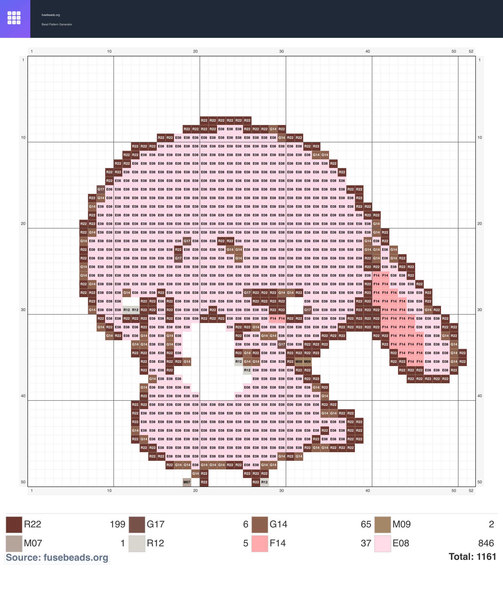 Bunny perler beads pattern
