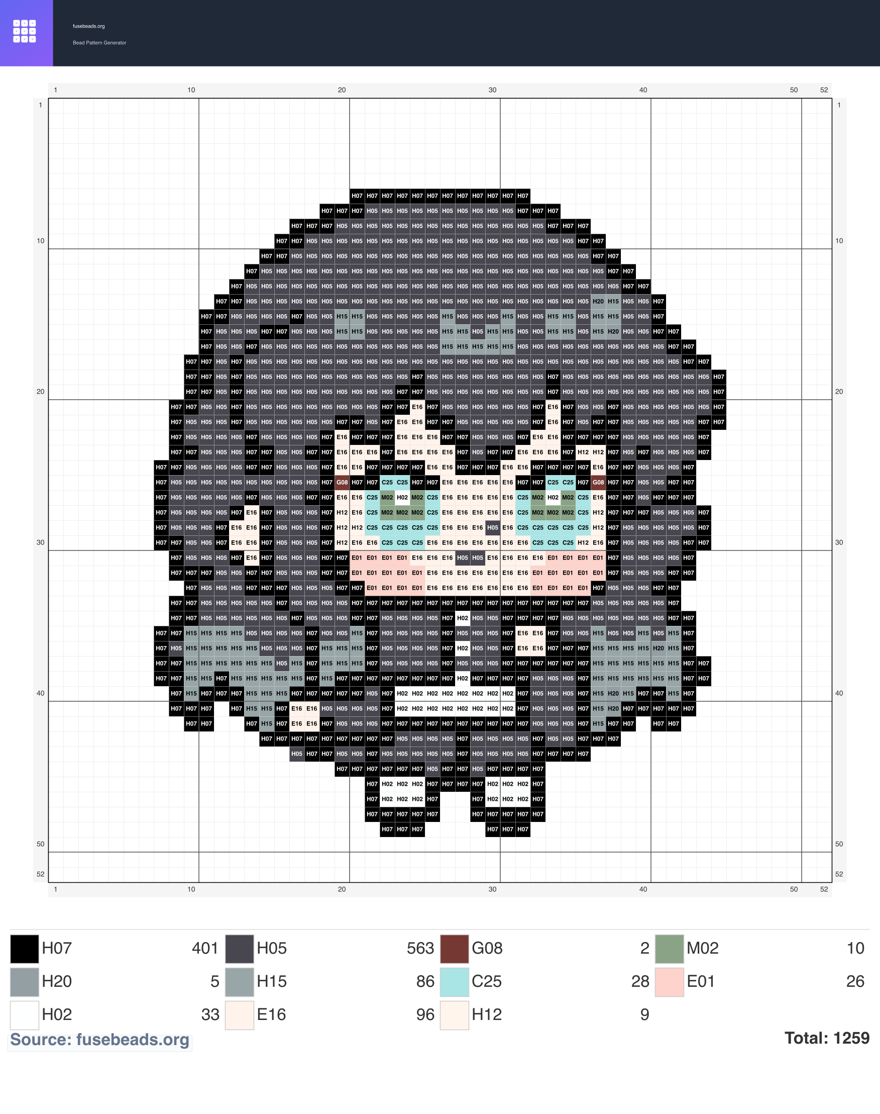 Demon Slayer perler beads pattern