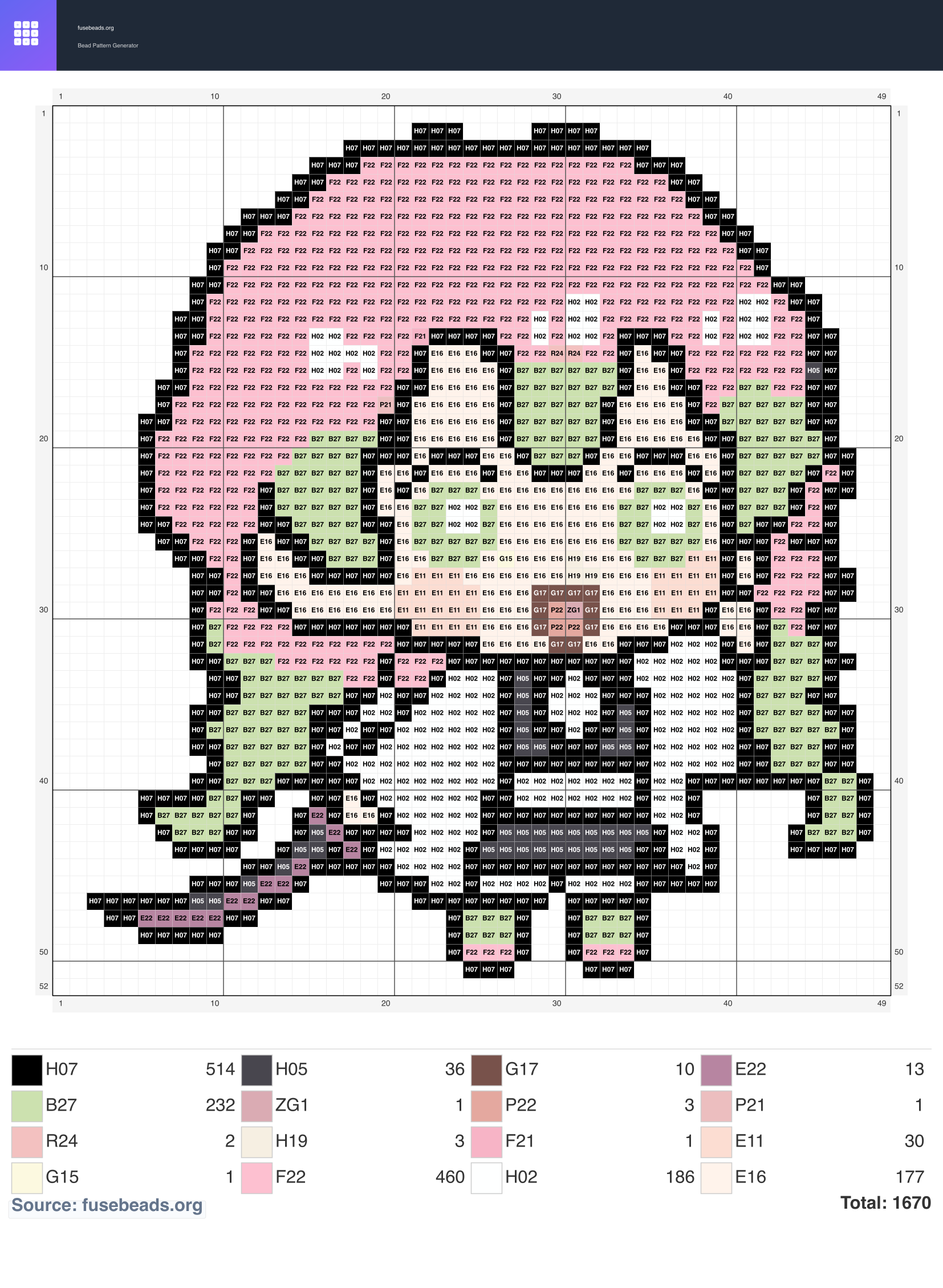 Demon Slayer perler beads pattern