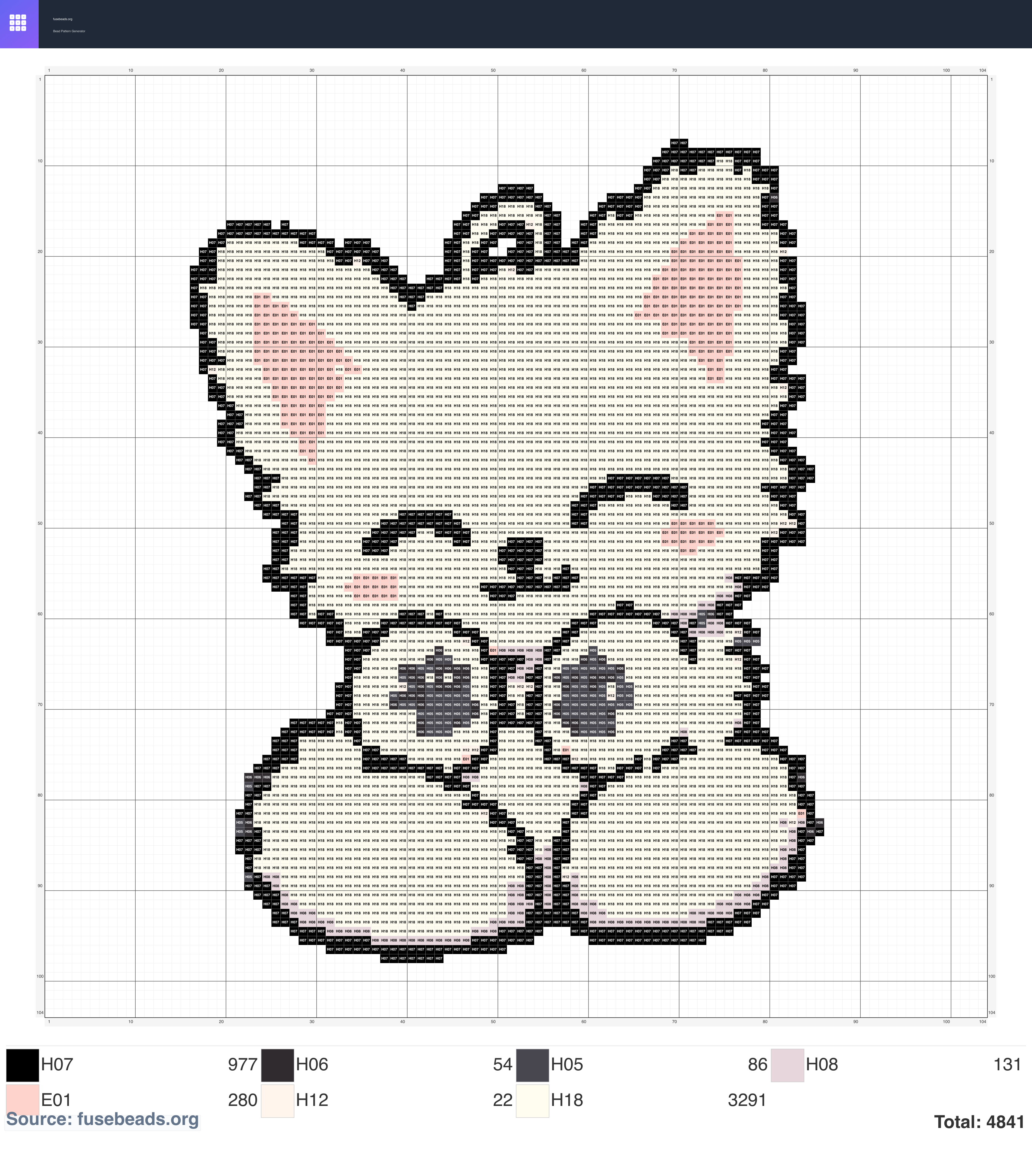 Kawaii #2086 perler beads pattern