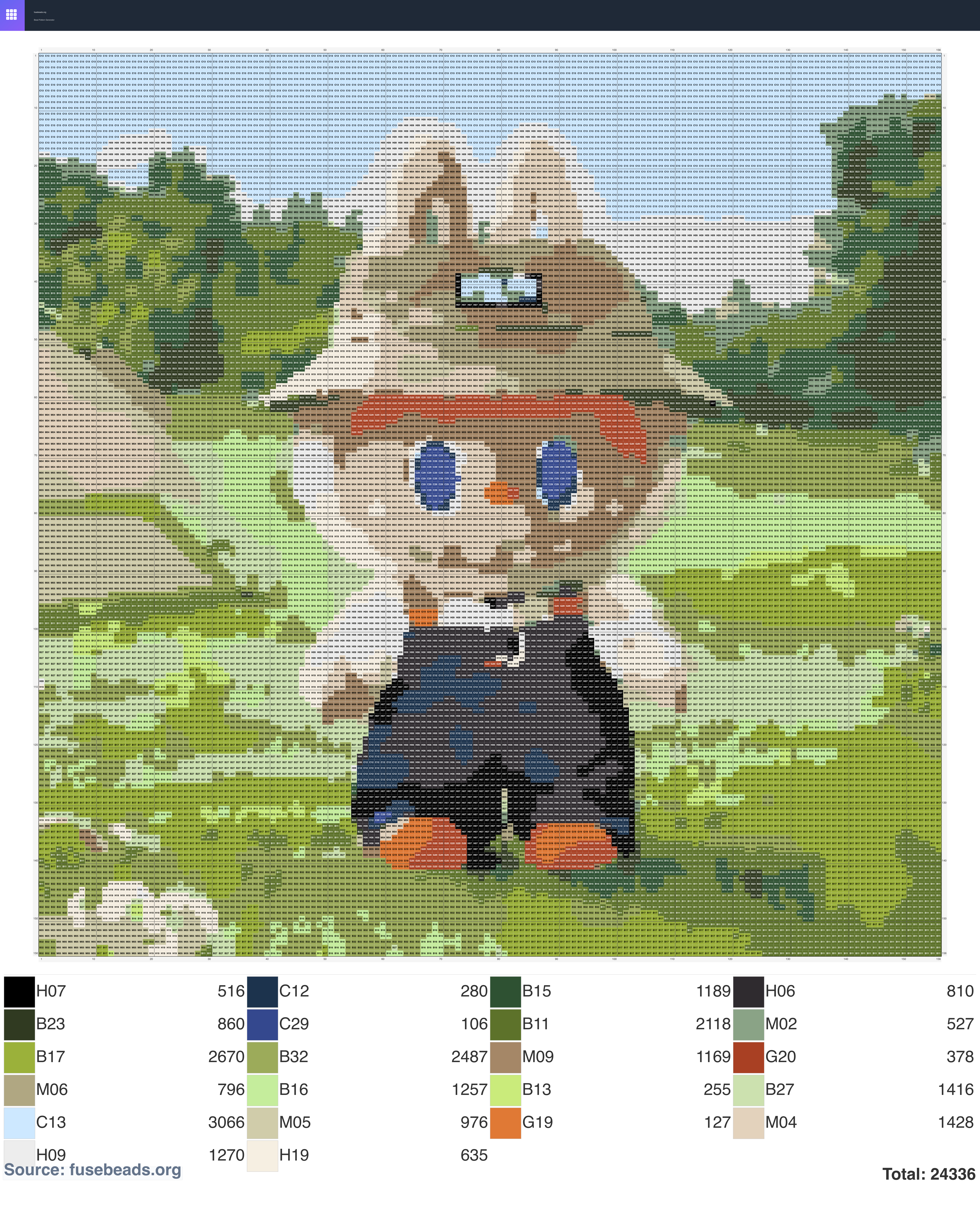 Labubu perler beads pattern