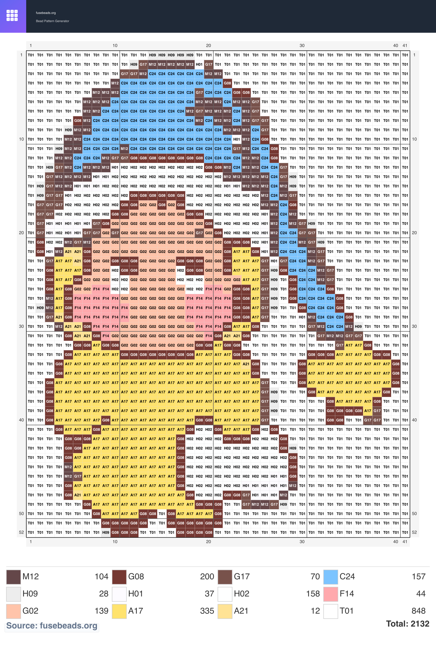 Star Guy perler beads pattern