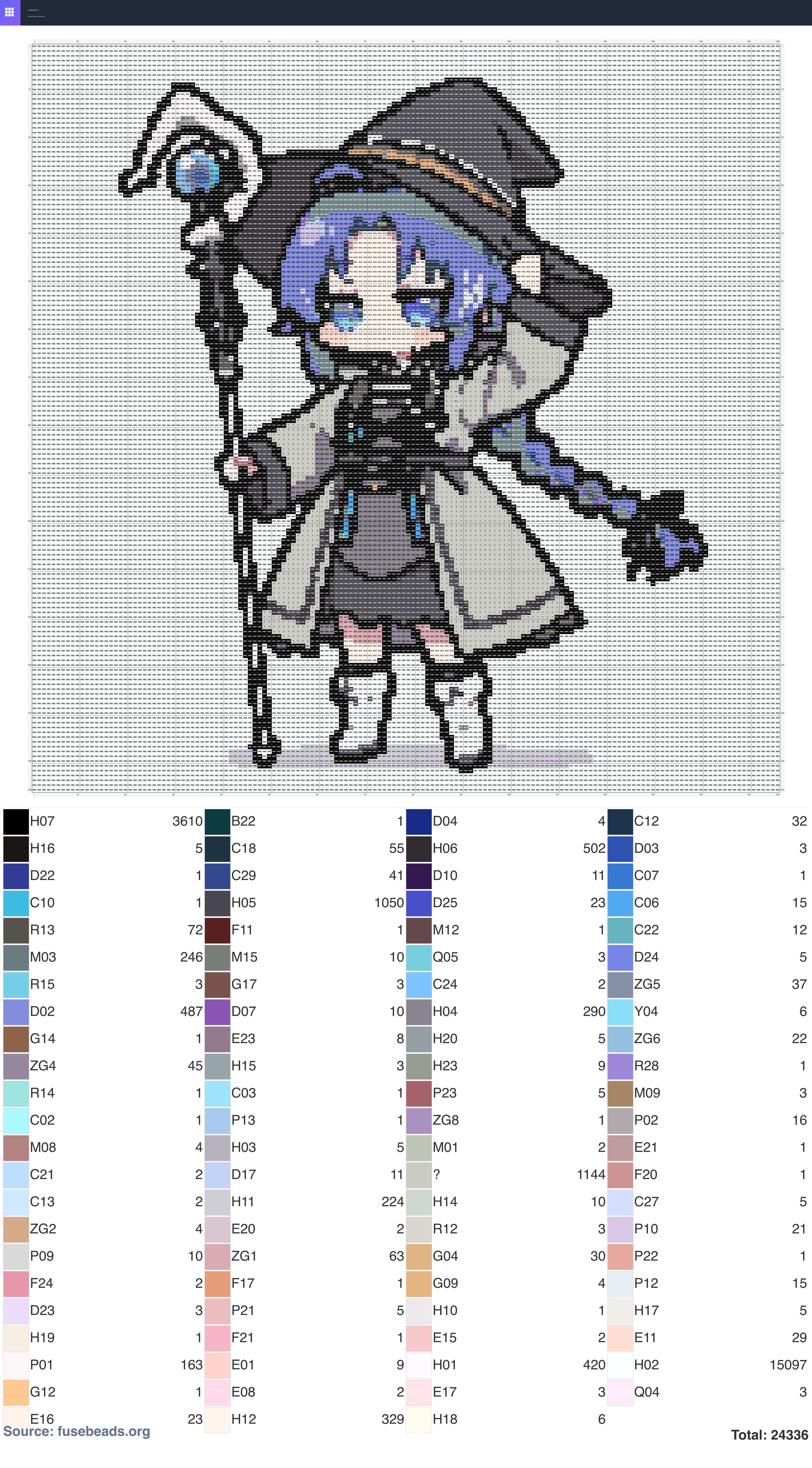 Kawaii #2098 perler beads pattern