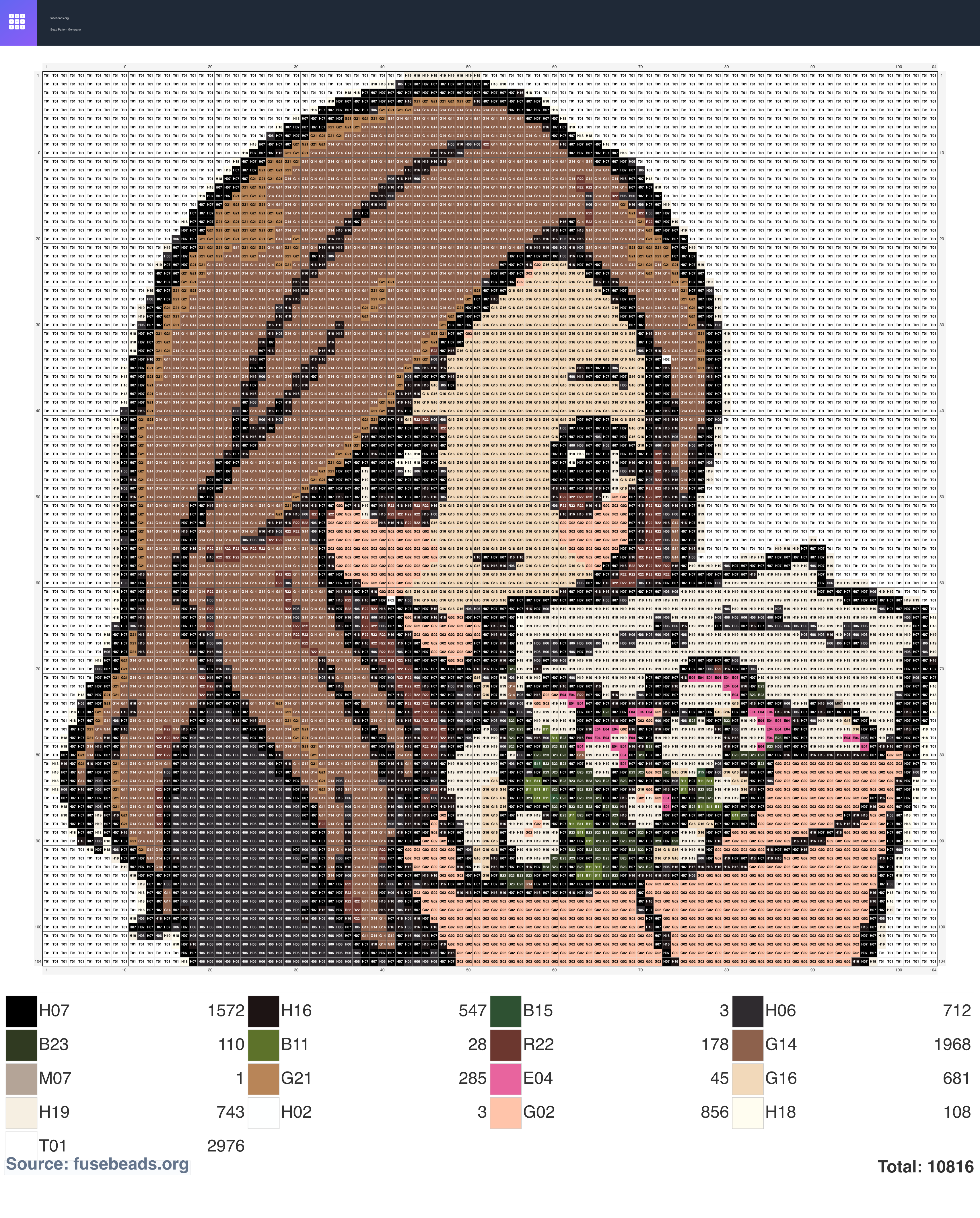 Girl perler beads pattern