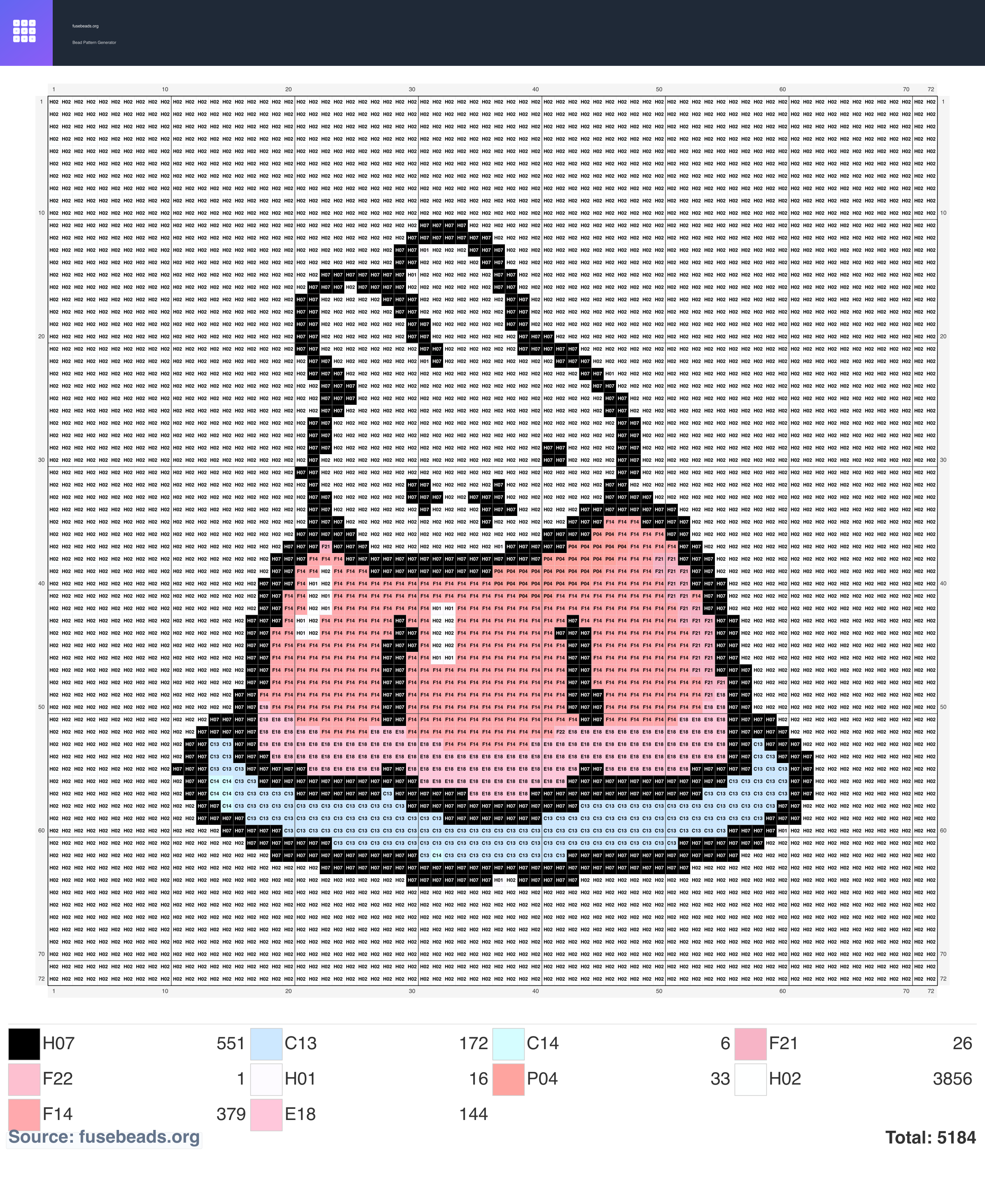 Miffy perler beads pattern