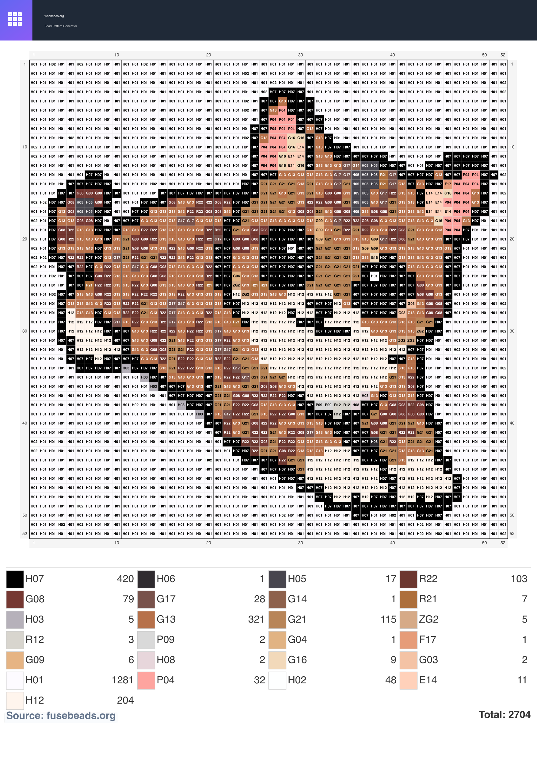 Kawaii #2107 perler beads pattern