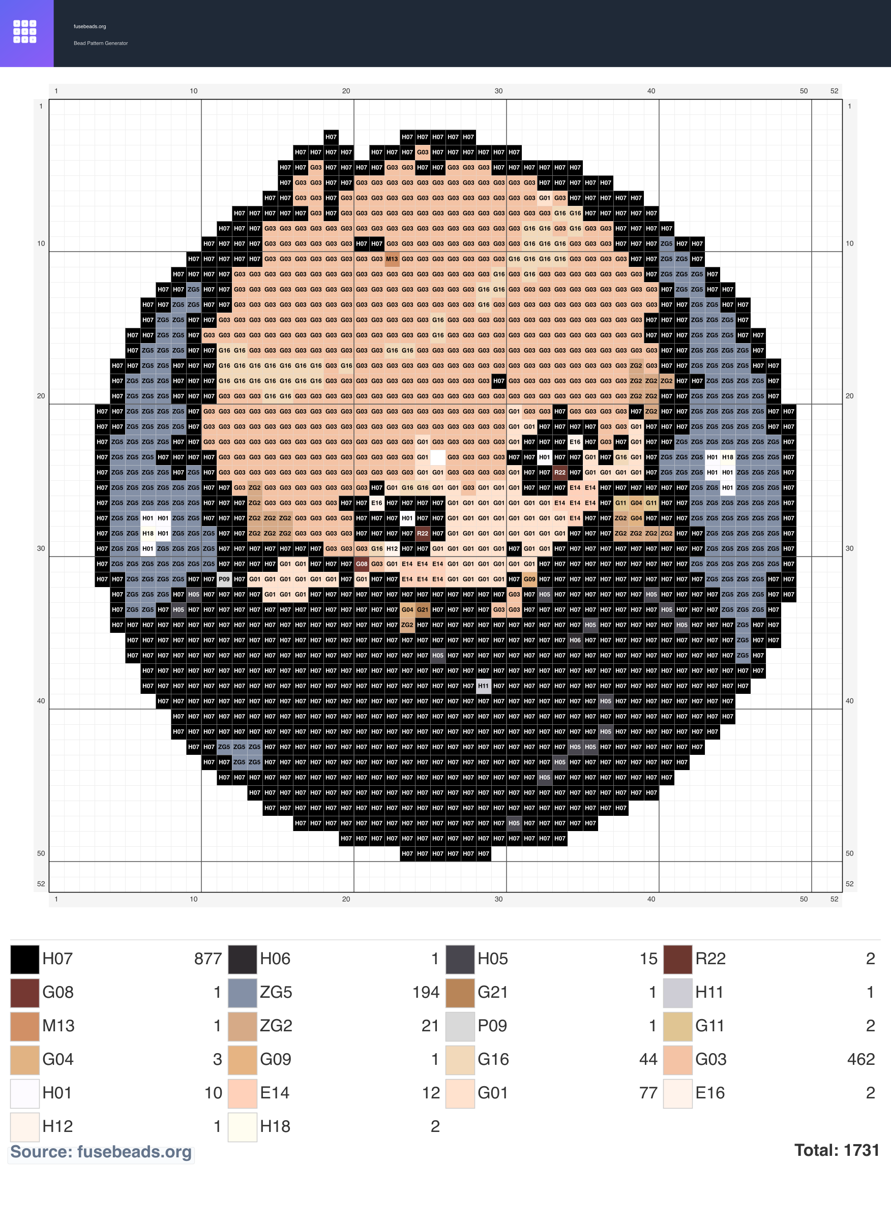 Kawaii #2113 perler beads pattern