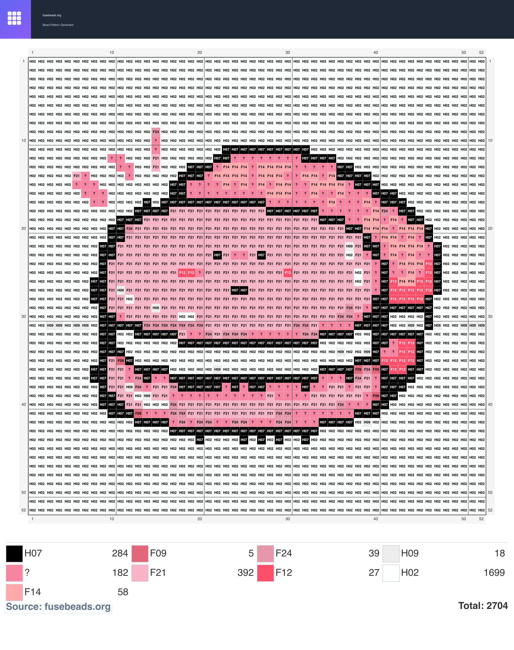 Kawaii #2120 perler beads pattern