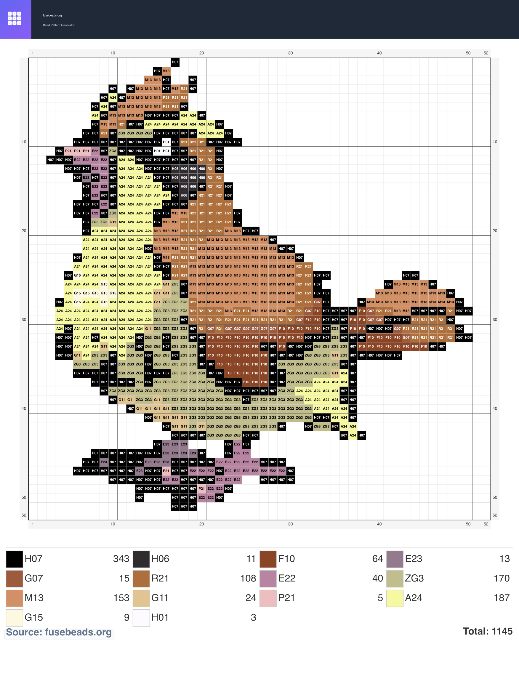 Kawaii #2134 perler beads pattern