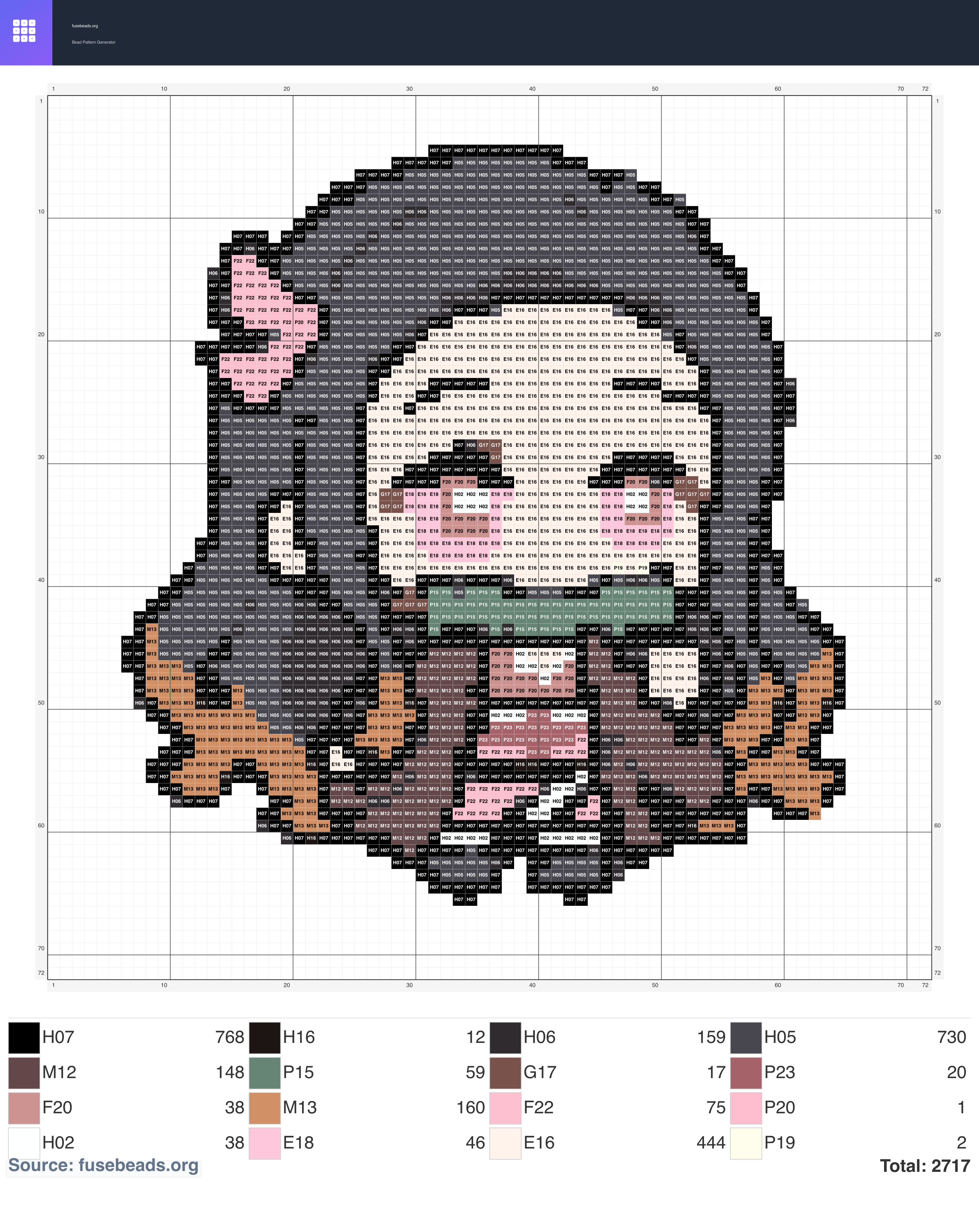 Demon Slayer perler beads pattern