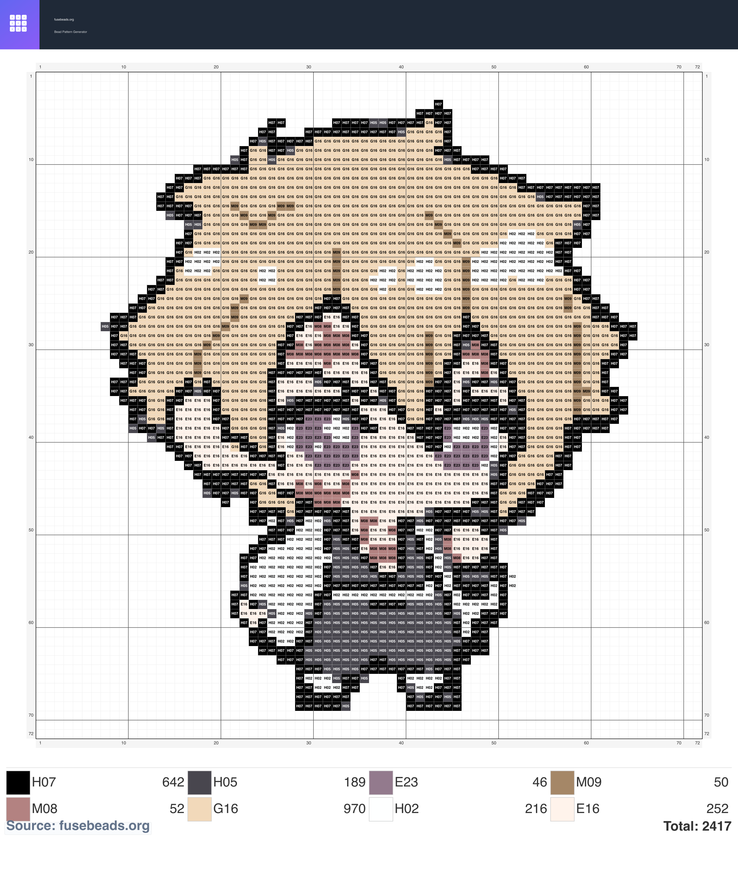 Demon Slayer perler beads pattern