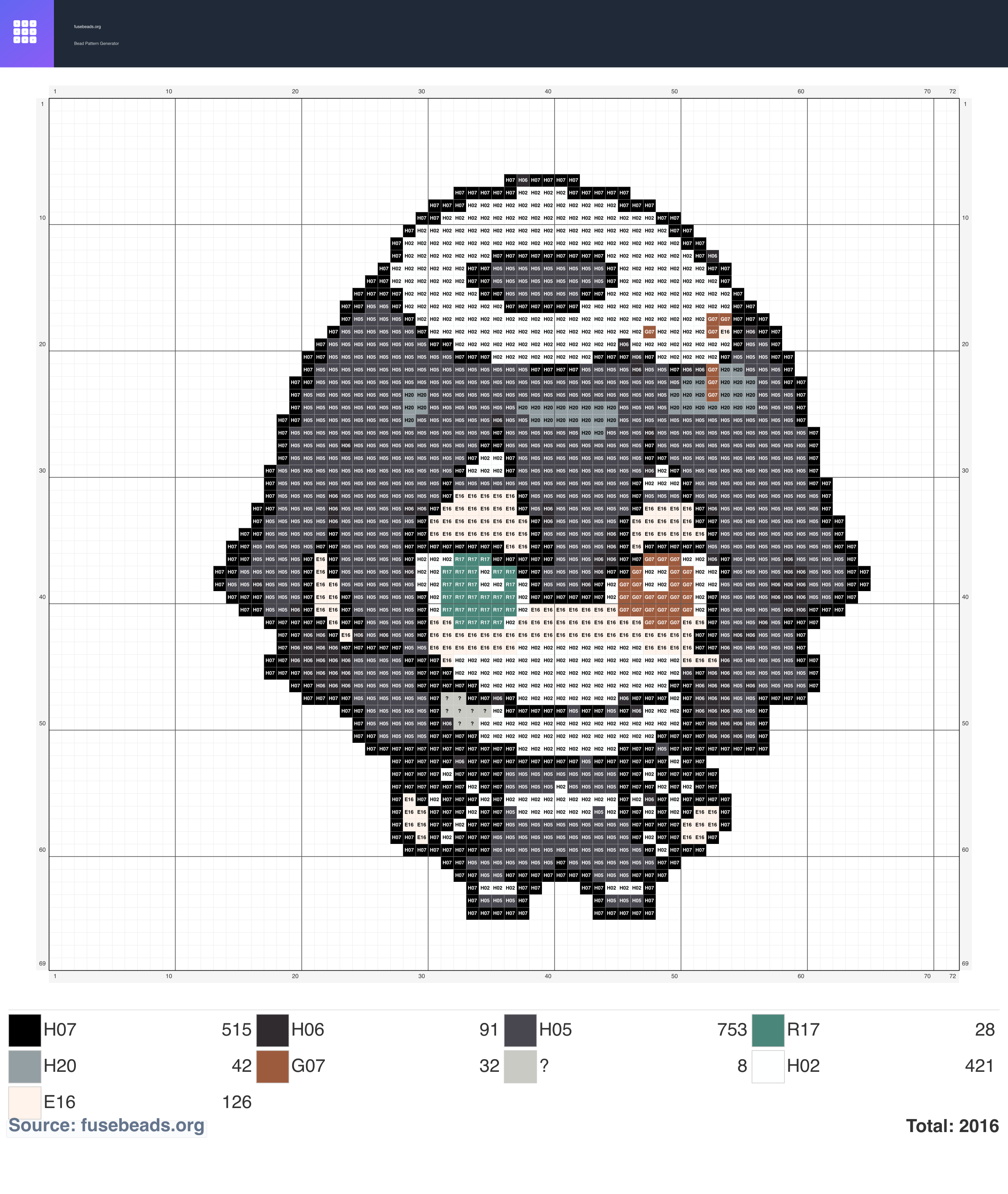 Demon Slayer perler beads pattern