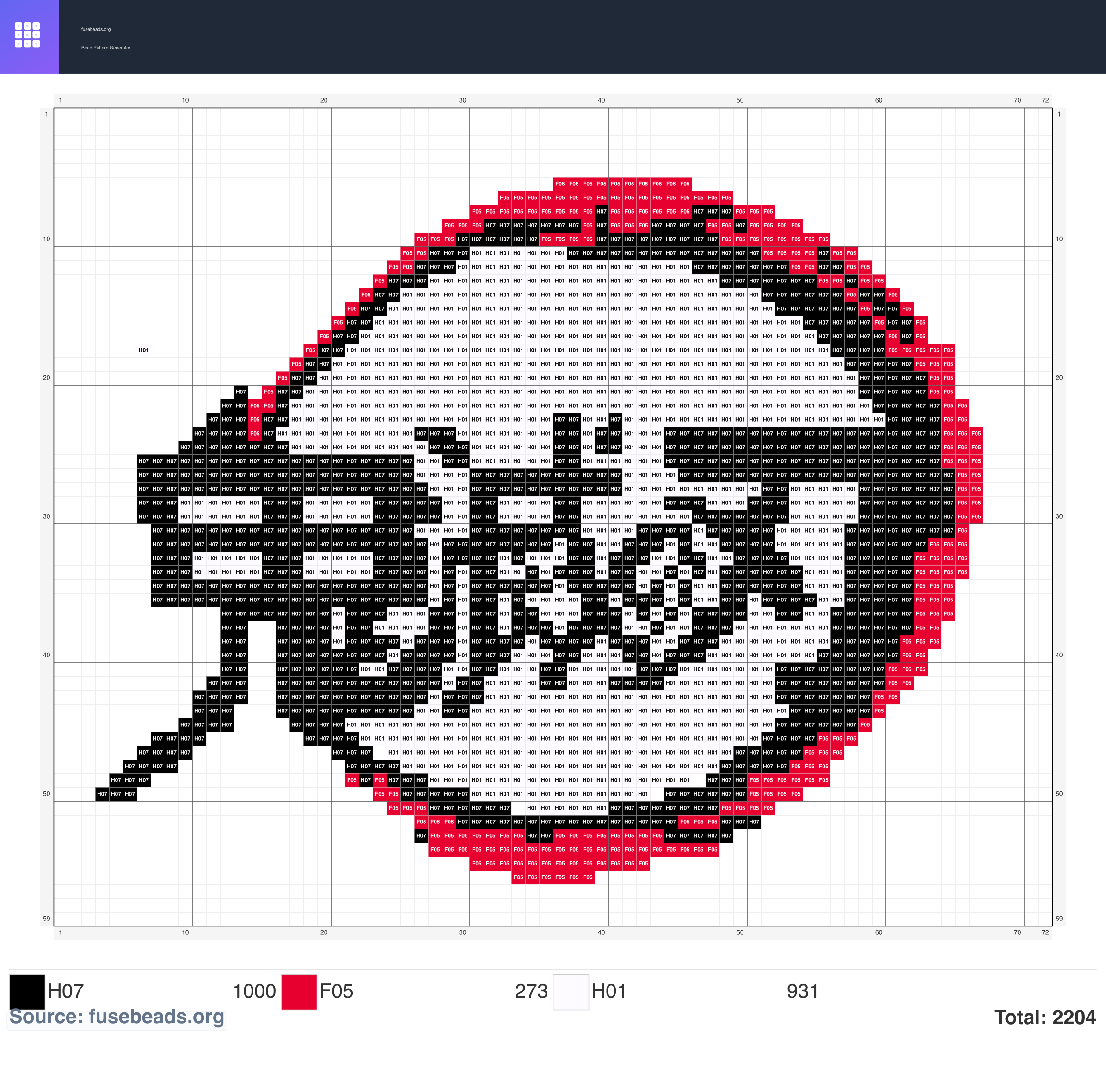 Demon Slayer perler beads pattern