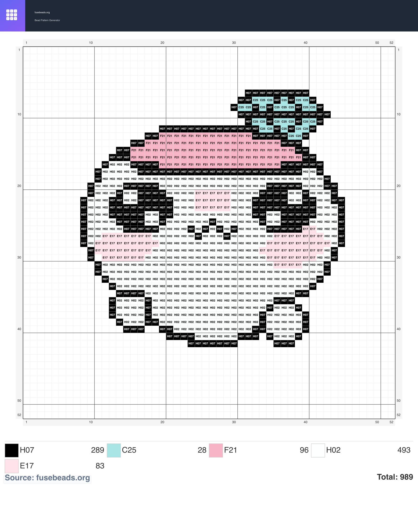 Kawaii #2152 perler beads pattern