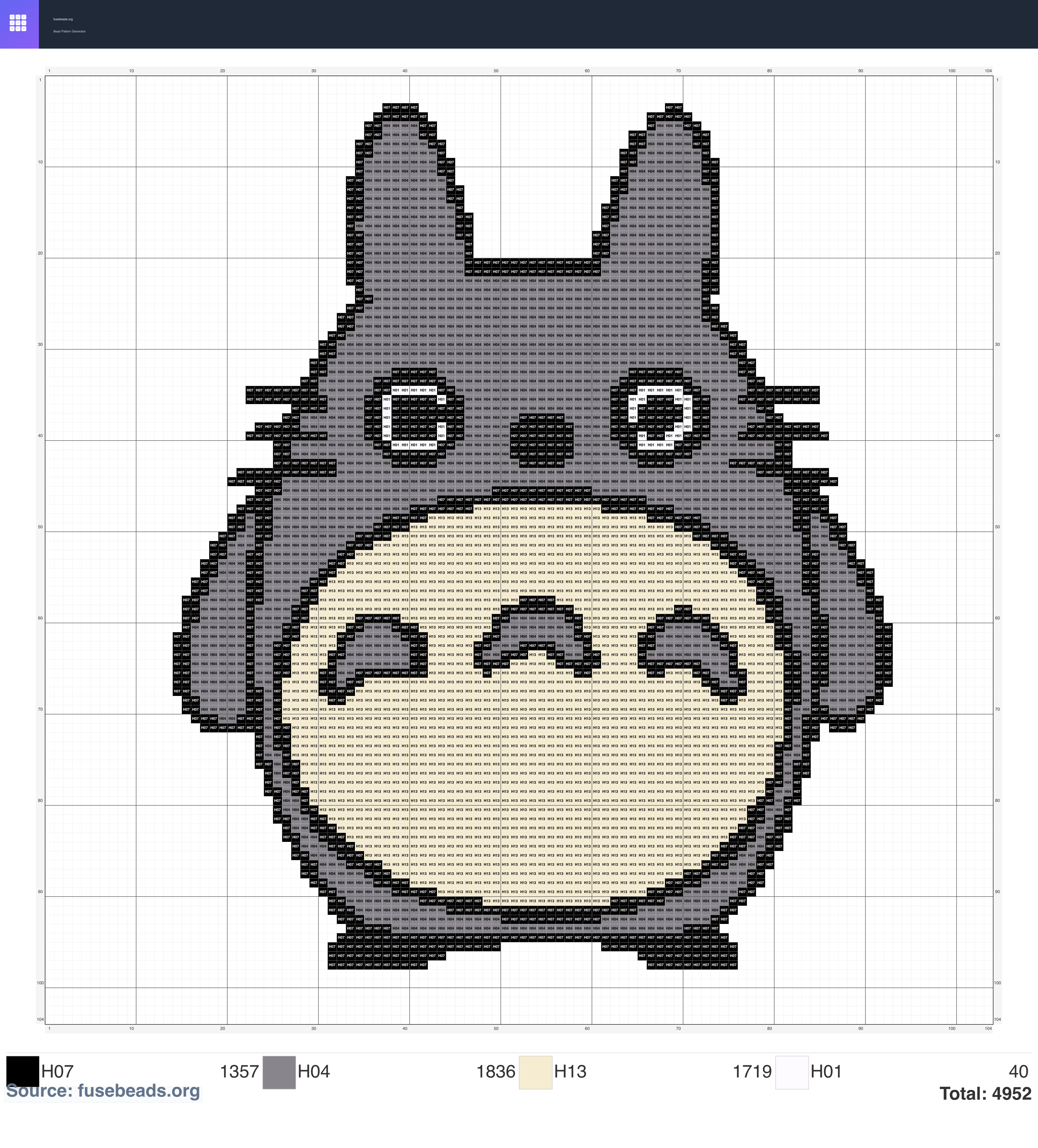 Cat perler beads pattern