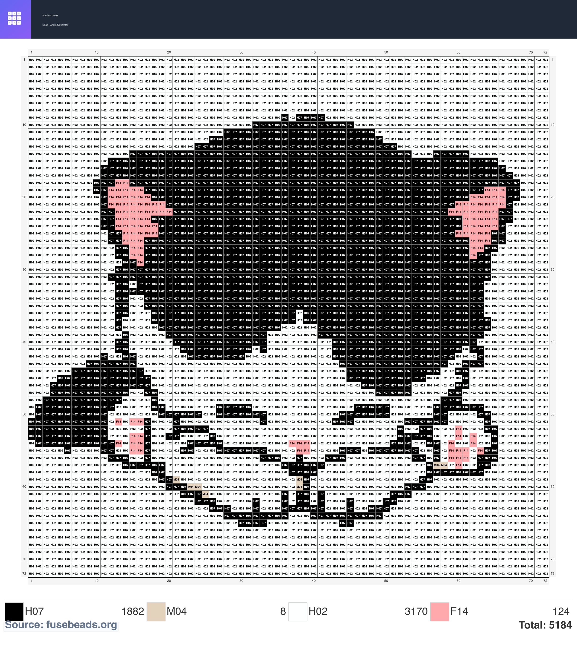 Kitten 1 perler beads pattern