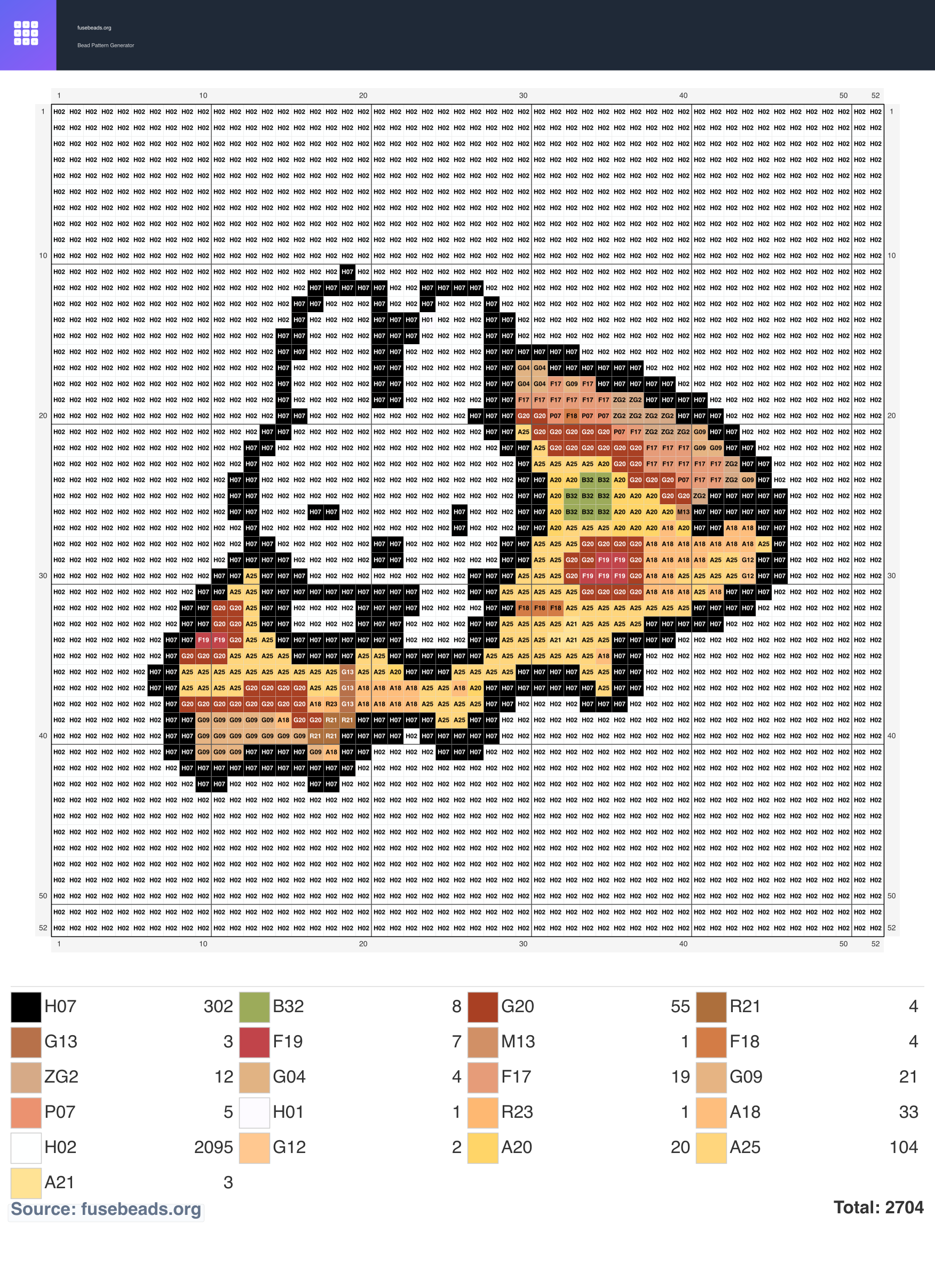 🍕Miffy perler beads pattern