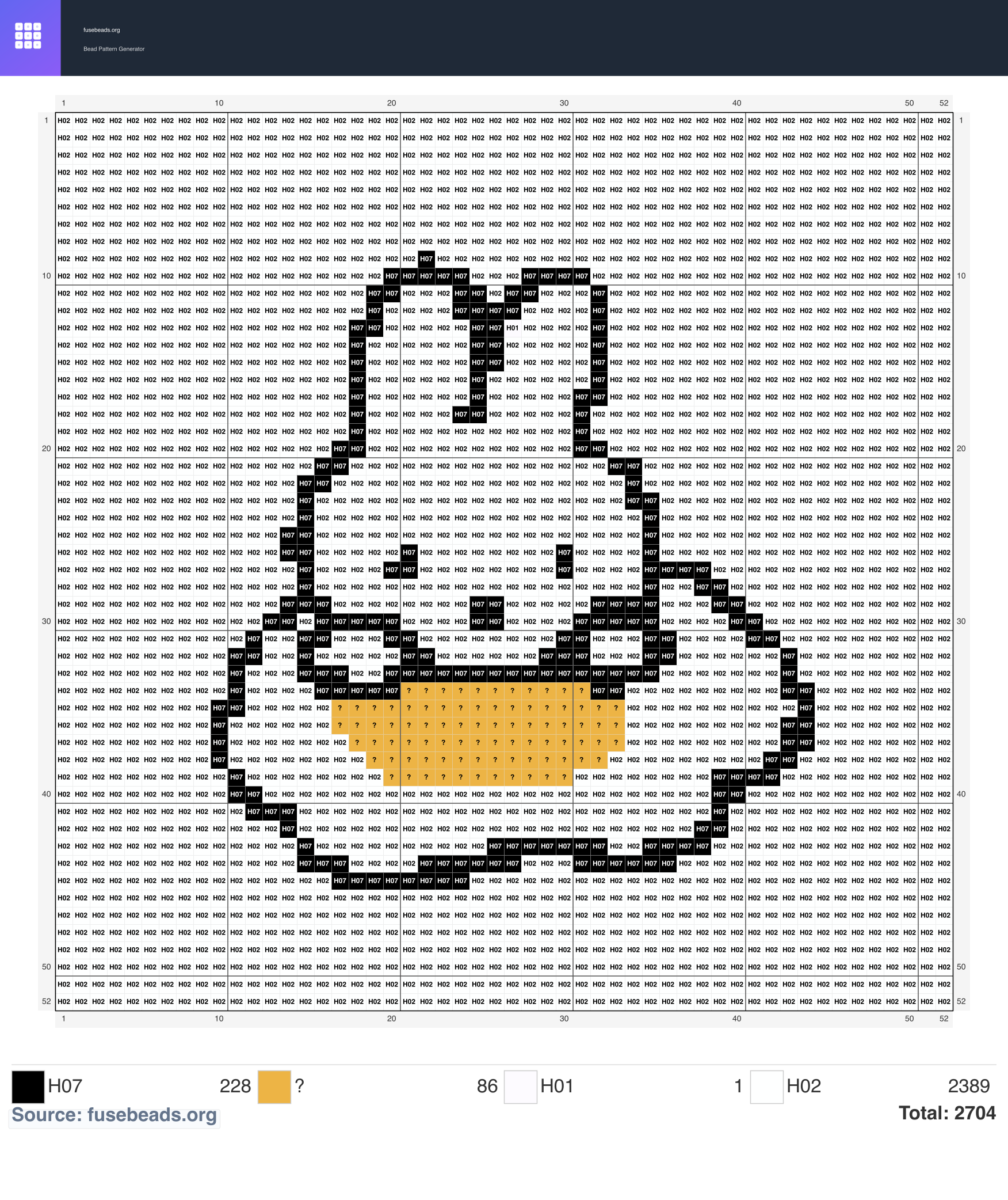 🍳Miffy perler beads pattern