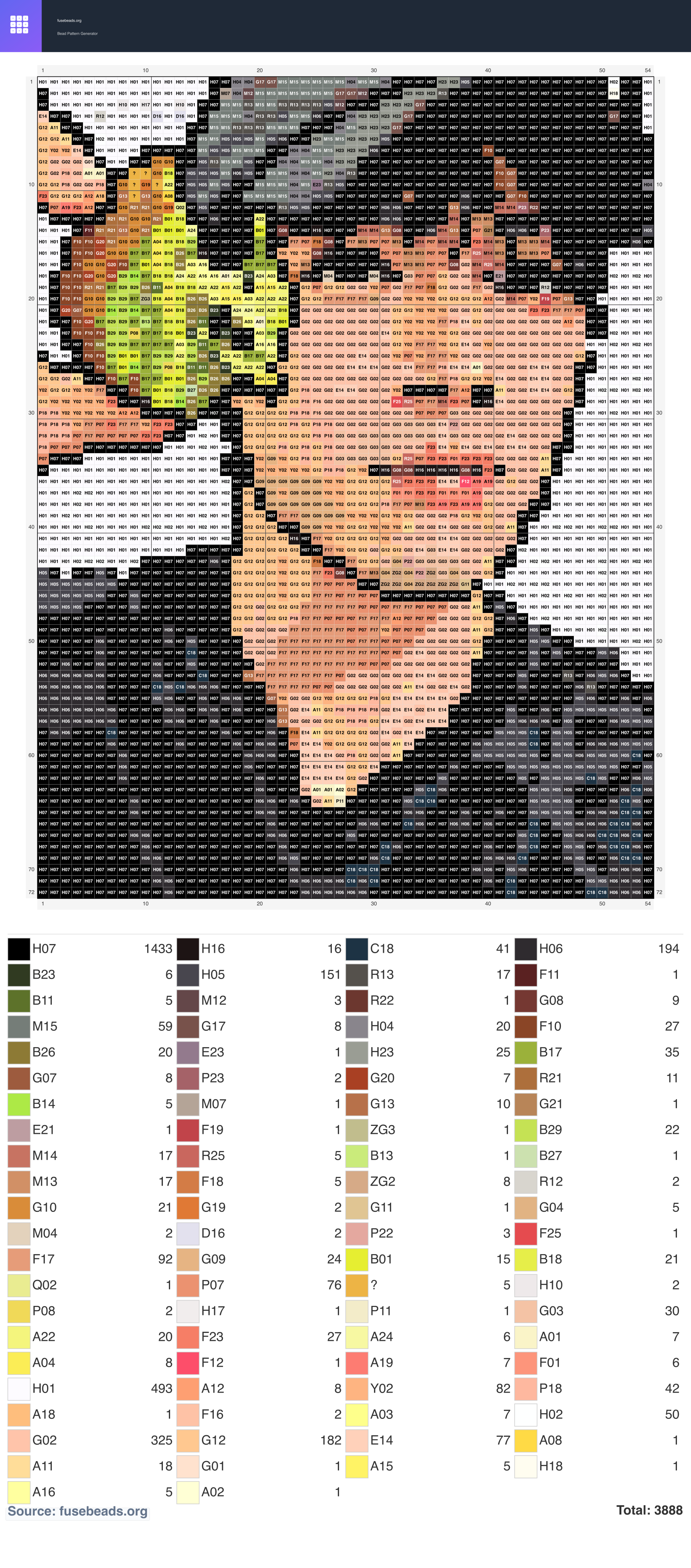 Kawaii #2202 perler beads pattern