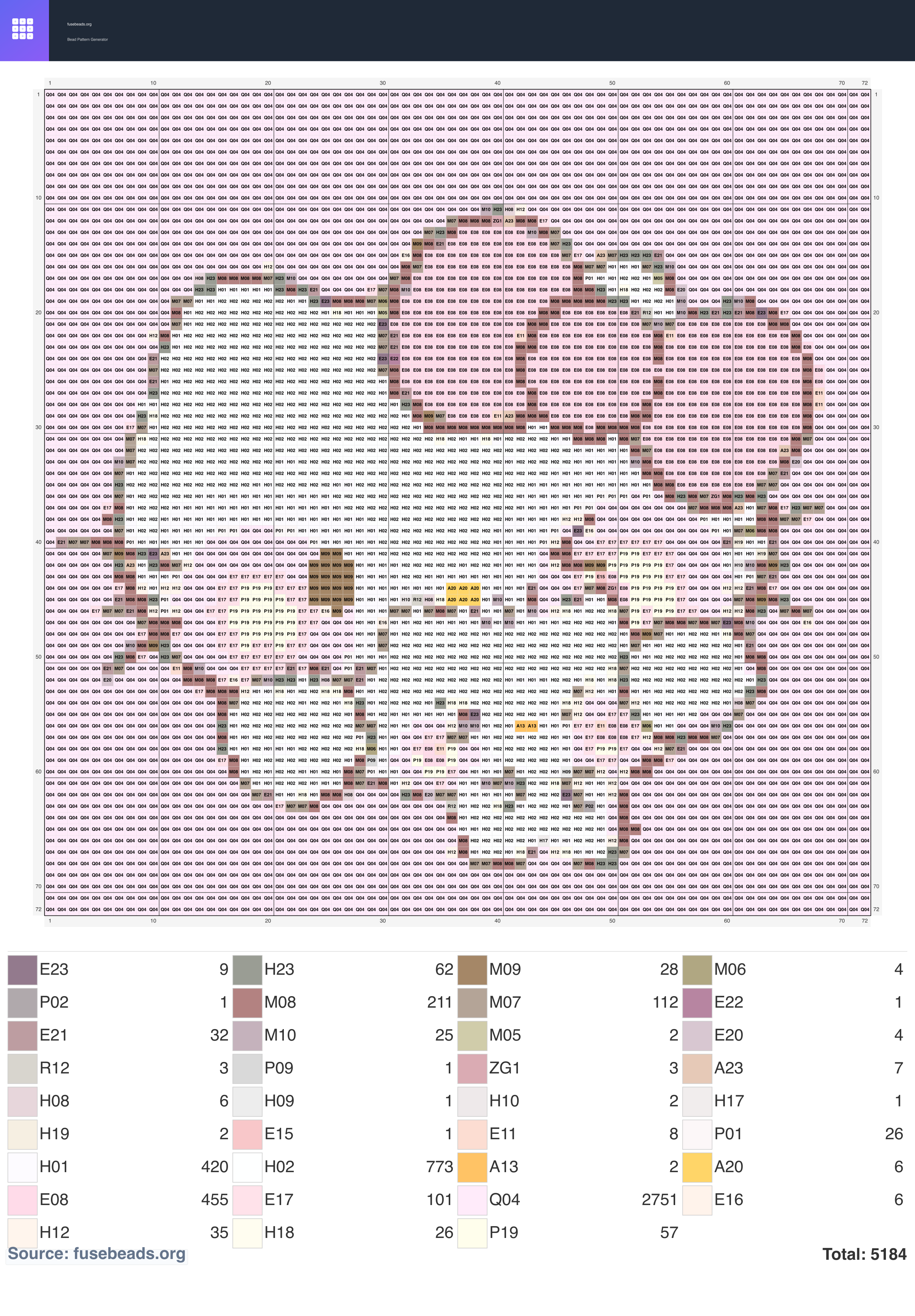 Kitty perler beads pattern